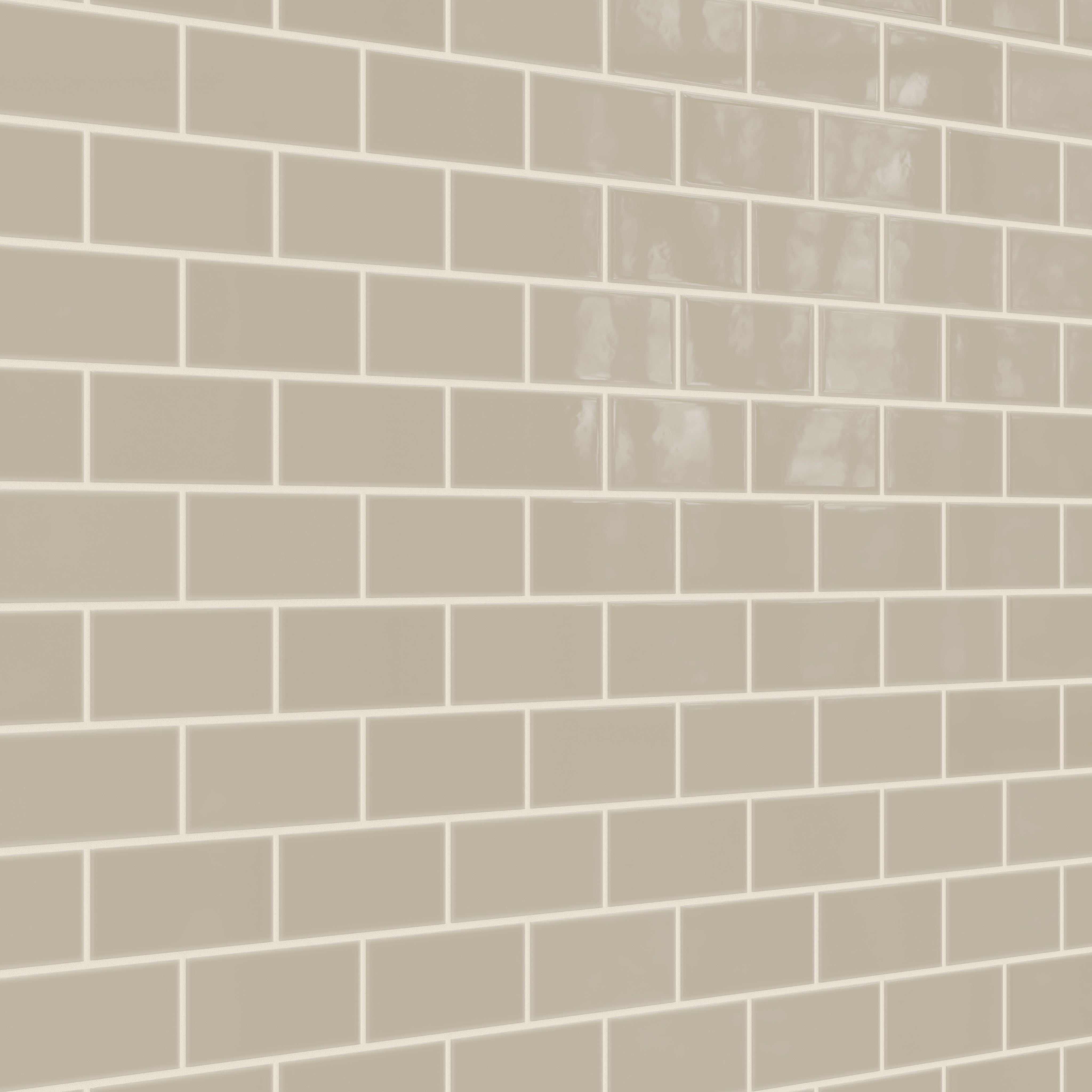 3x6 Natural Press Ceramic Tile in Morel Gloss