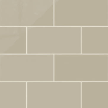 6x12 Natural Press Ceramic Tile in Morel Gloss