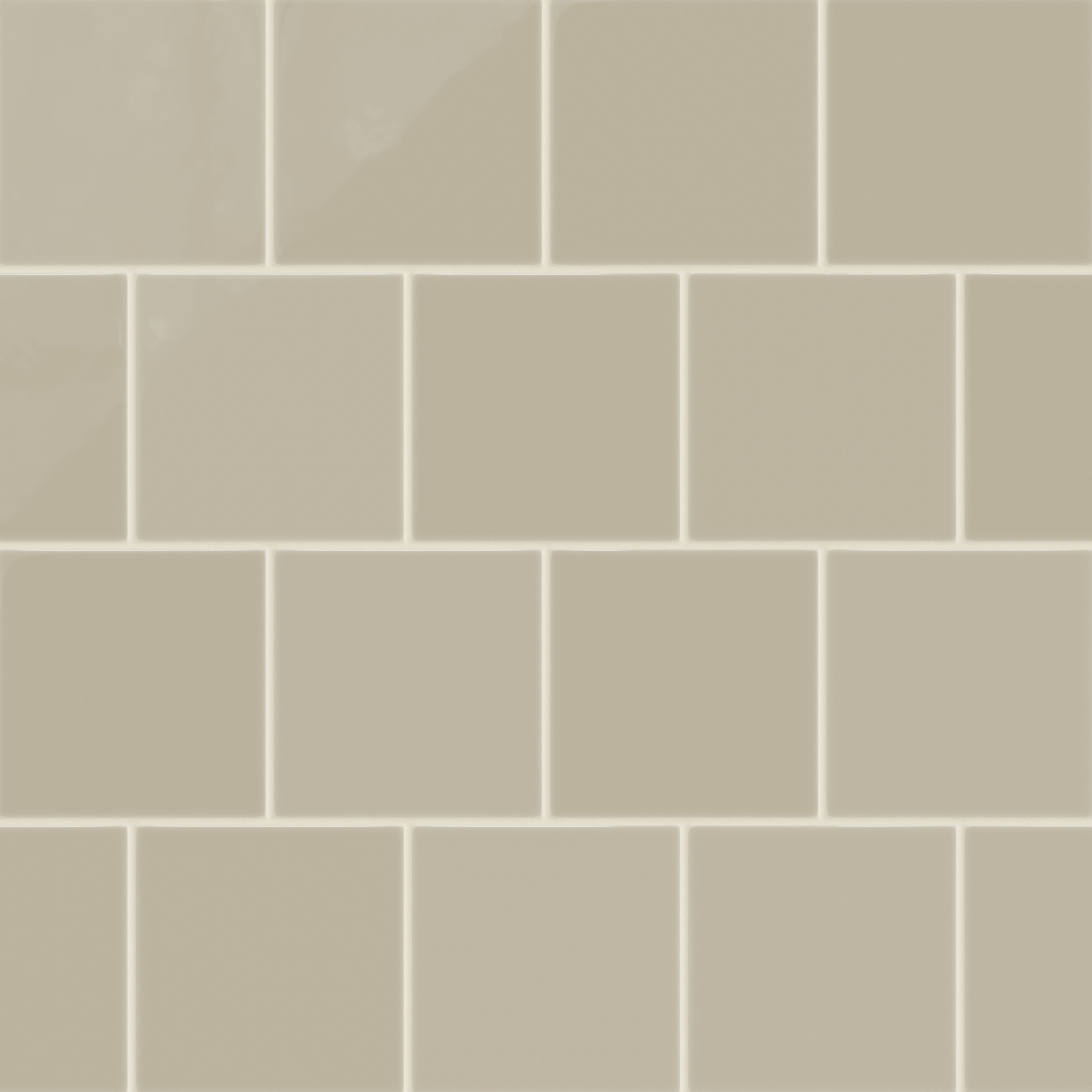 6x6 Natural Press Ceramic Tile in Morel Gloss