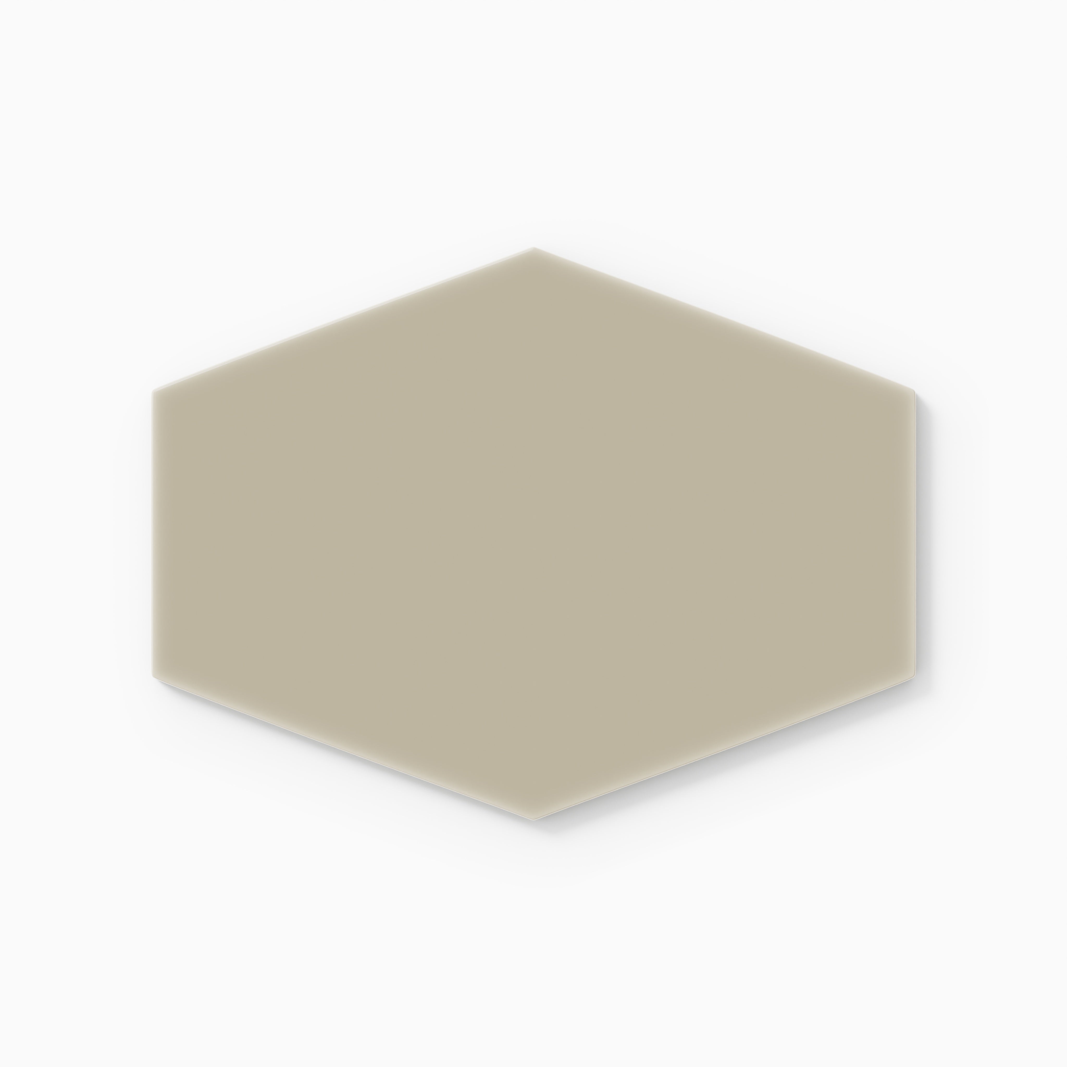 Elongated Hexagon Natural Press Ceramic Tile in Morel Gloss