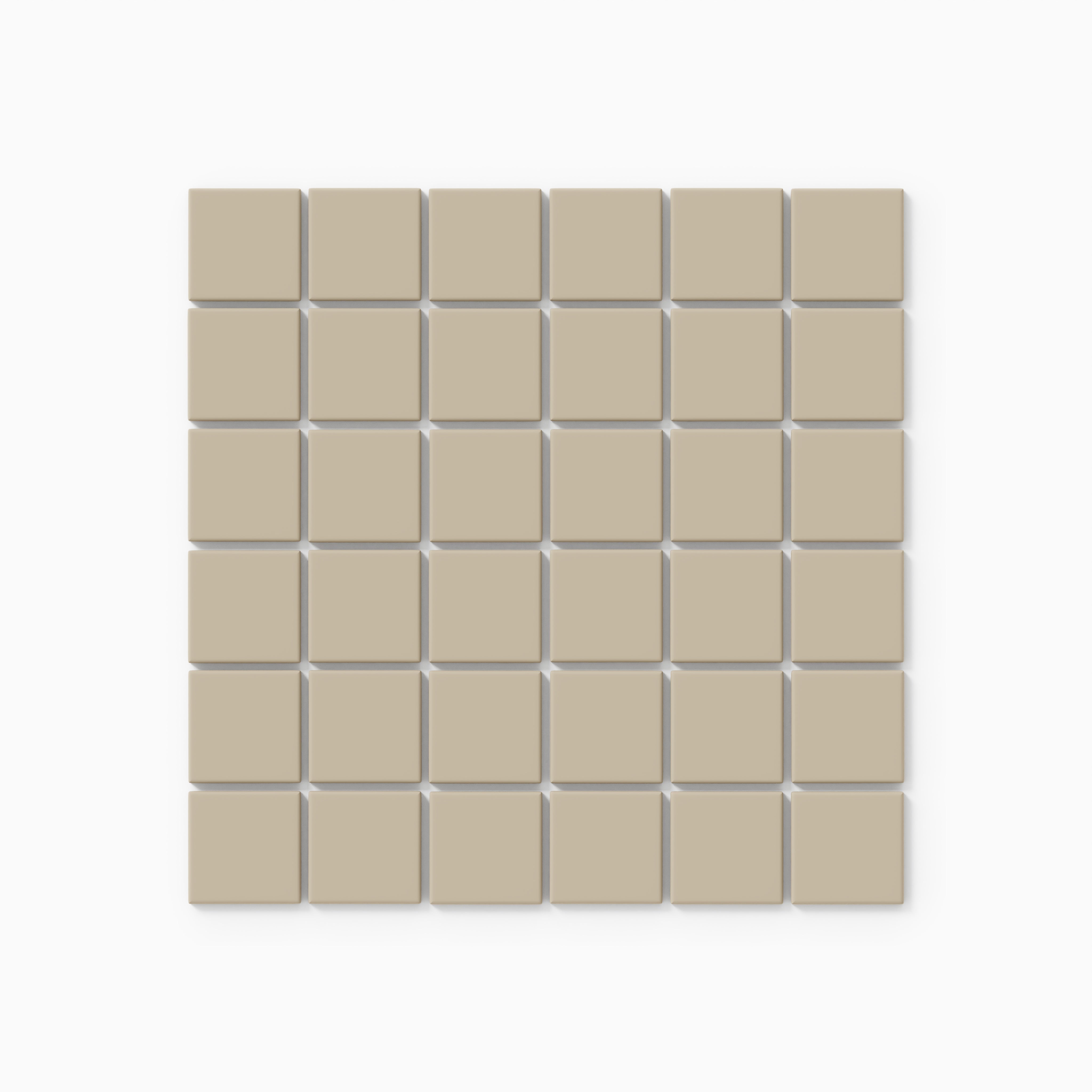 2x2 Straight Set Sheeted Natural Press Ceramic Mosaic Tile in Morel Matte