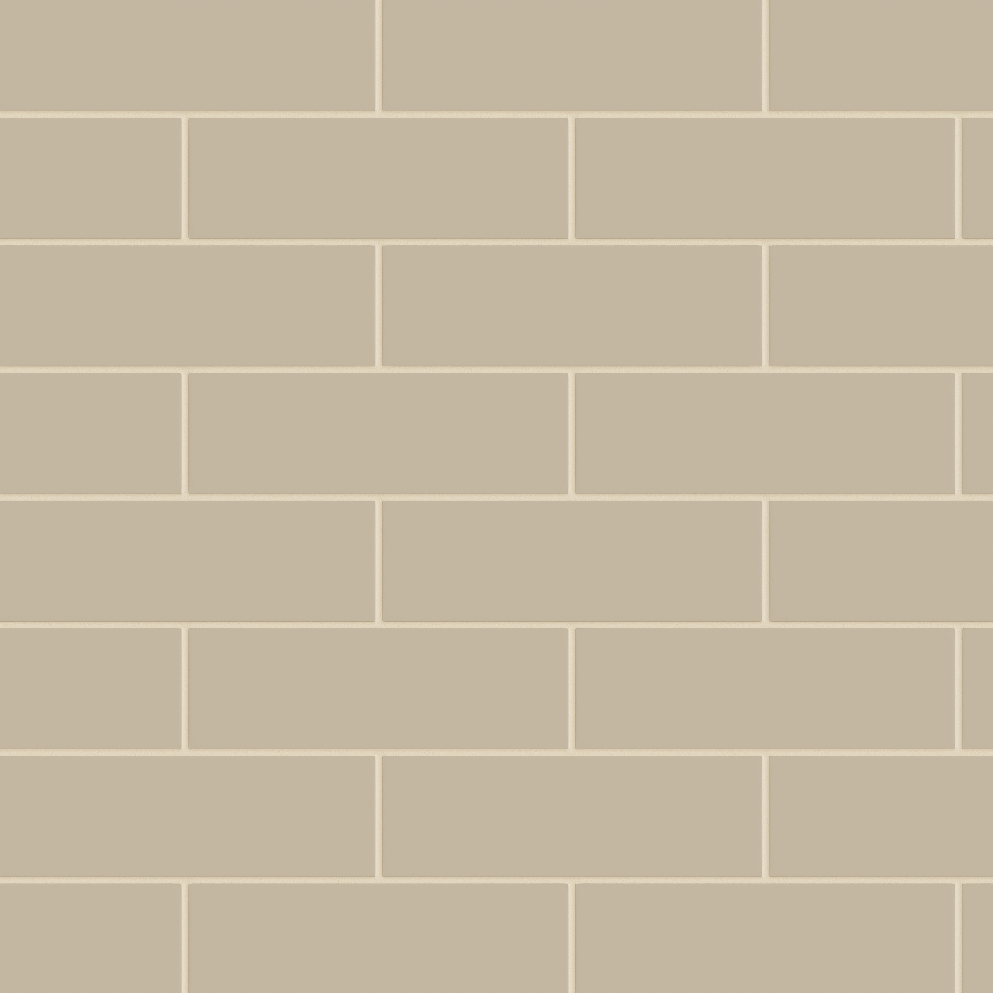 3x9 Natural Press Ceramic Tile in Morel Matte