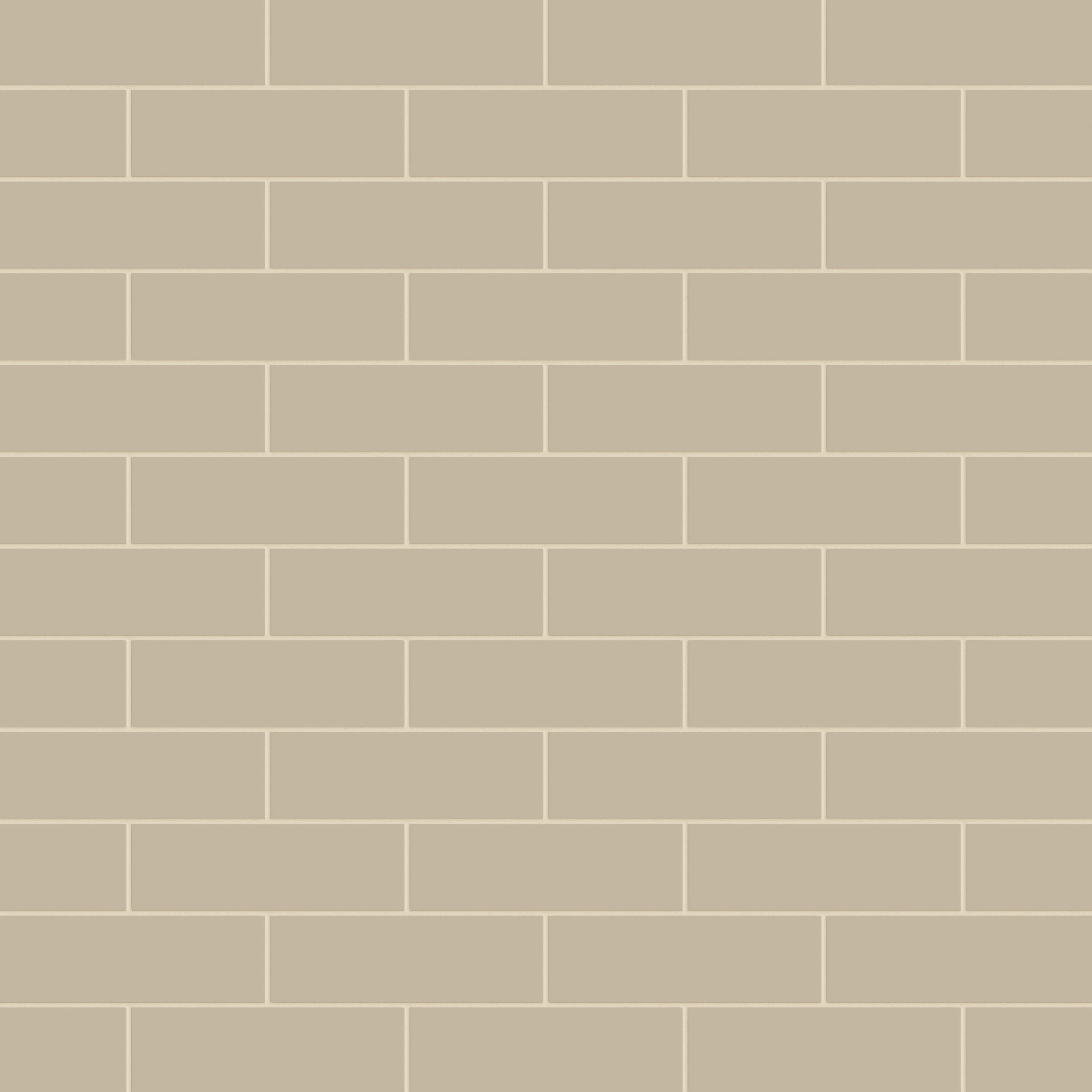 3x9 Natural Press Ceramic Tile in Morel Matte