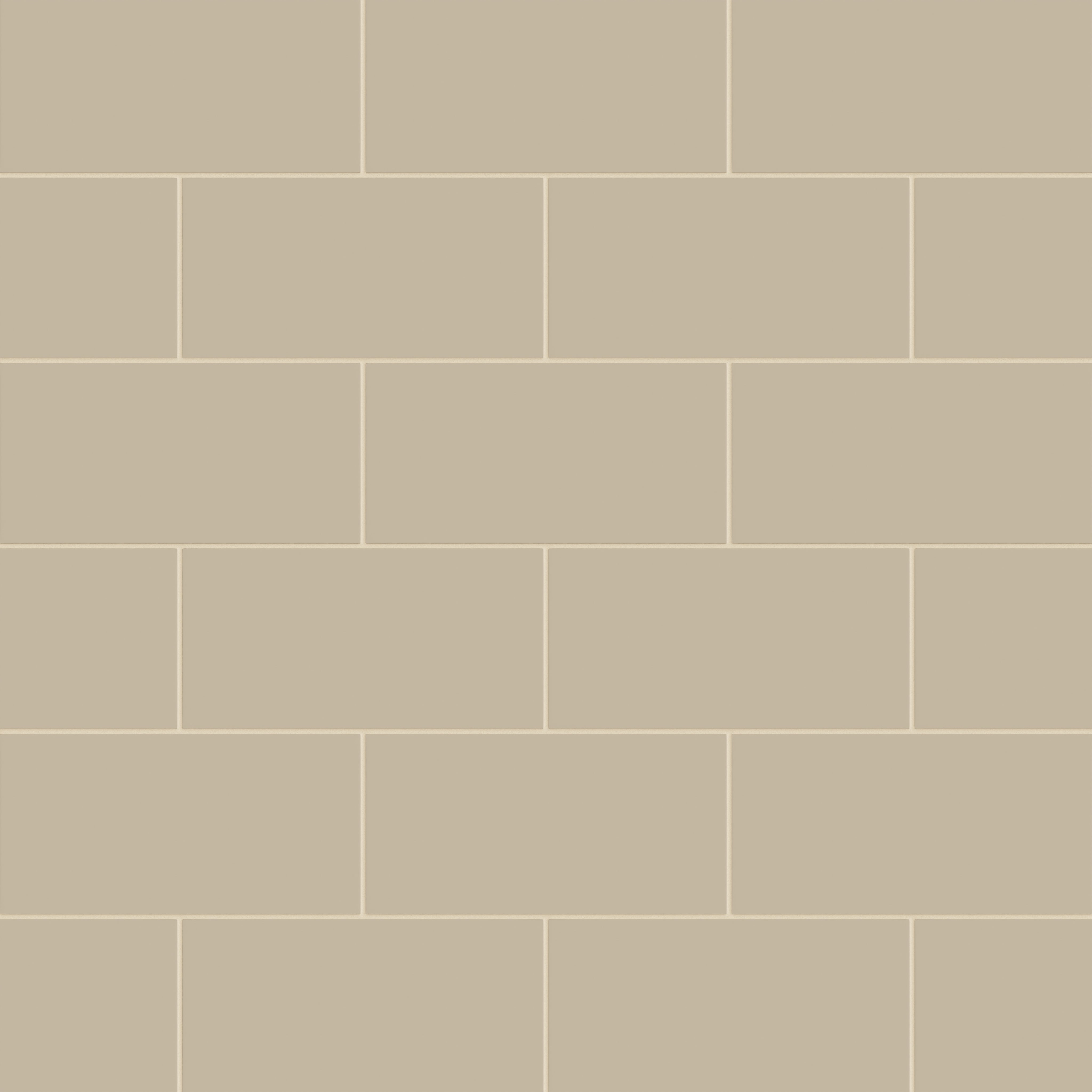 6x12 Natural Press Ceramic Tile in Morel Matte