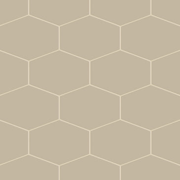 Elongated Hexagon Natural Press Ceramic Tile in Morel Matte