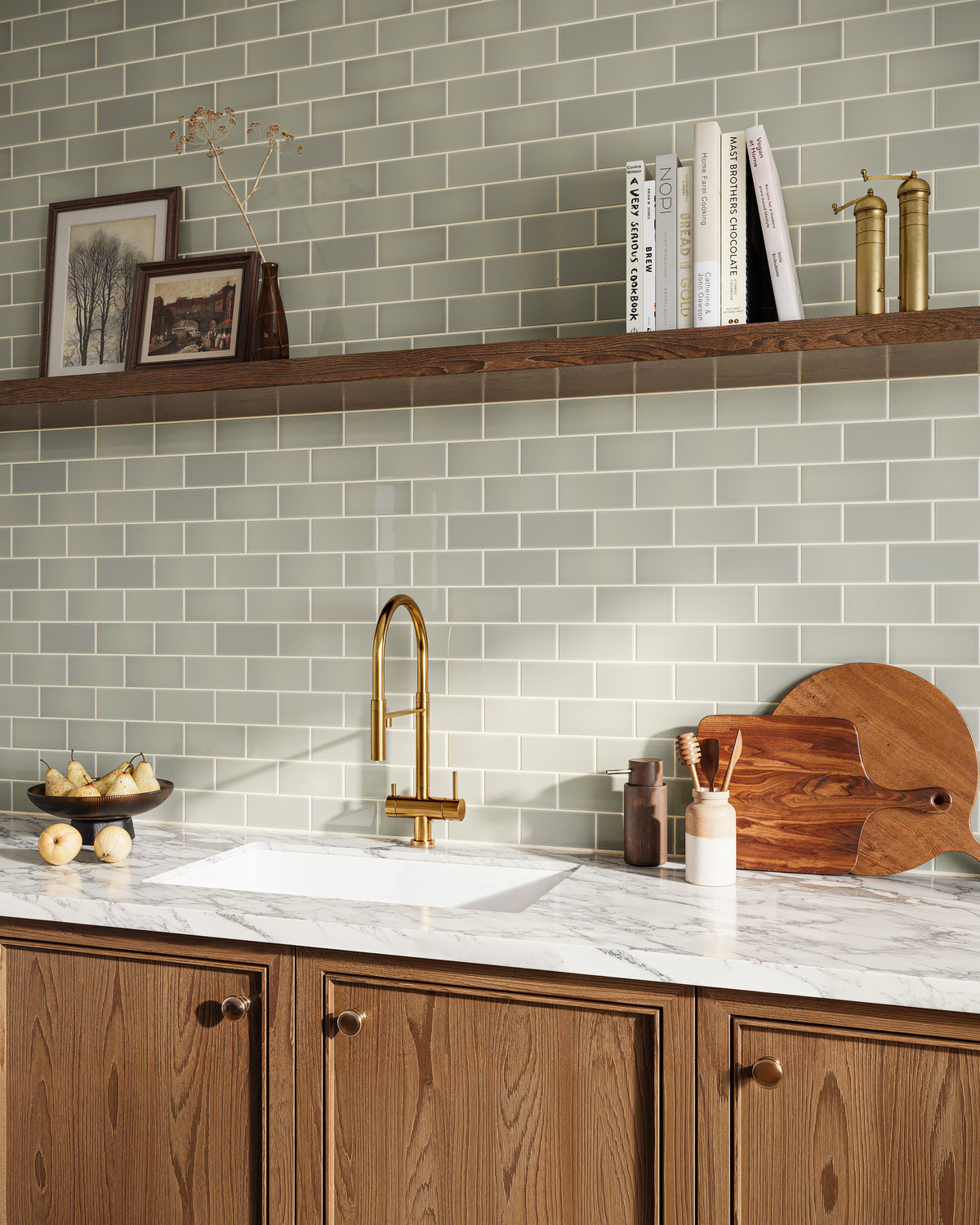 3x6 Natural Press Ceramic Tile in Puget Sound Gloss