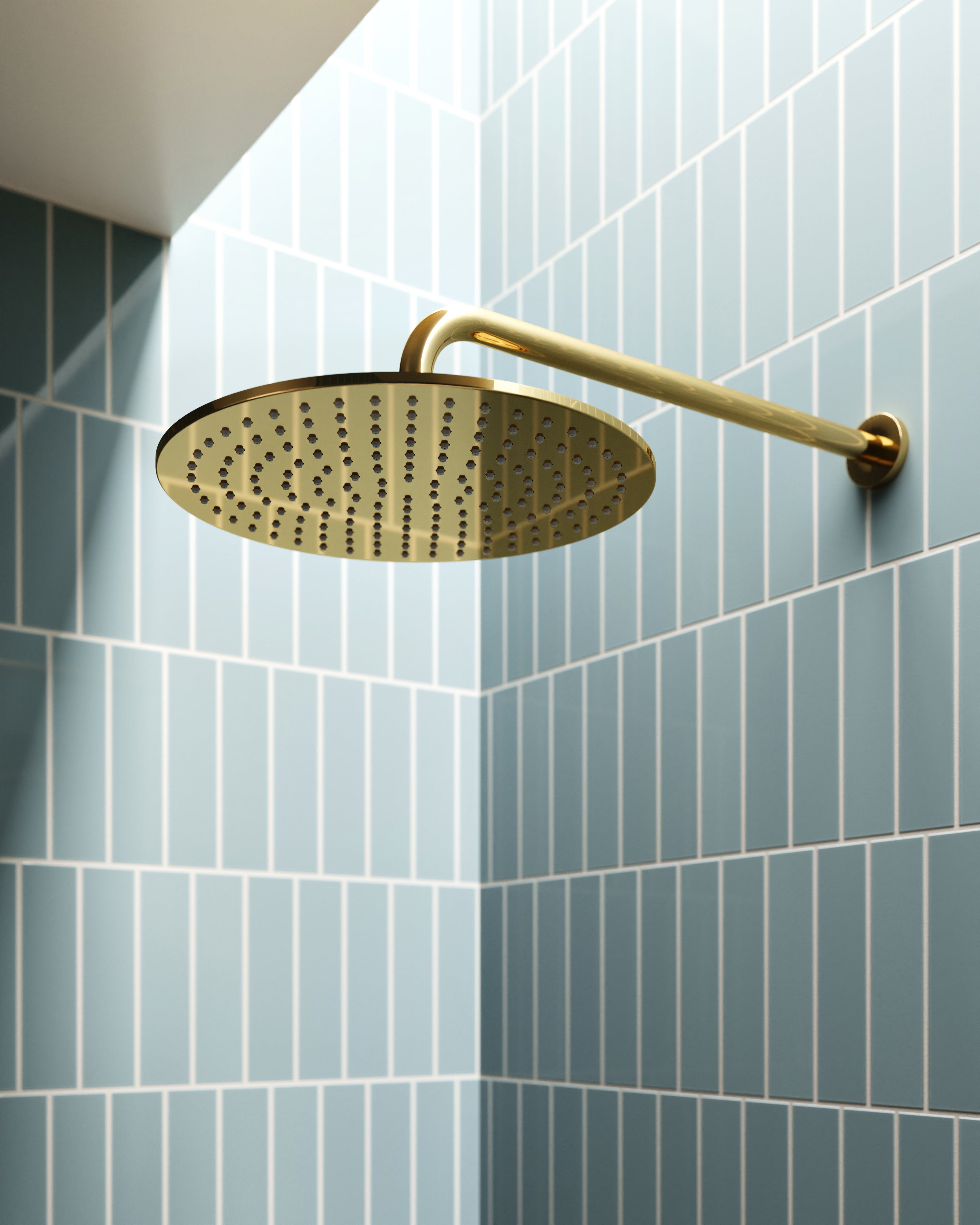 Contour & Foundry 90-Degree 16" Shower Arm with Flange in Polished Brass