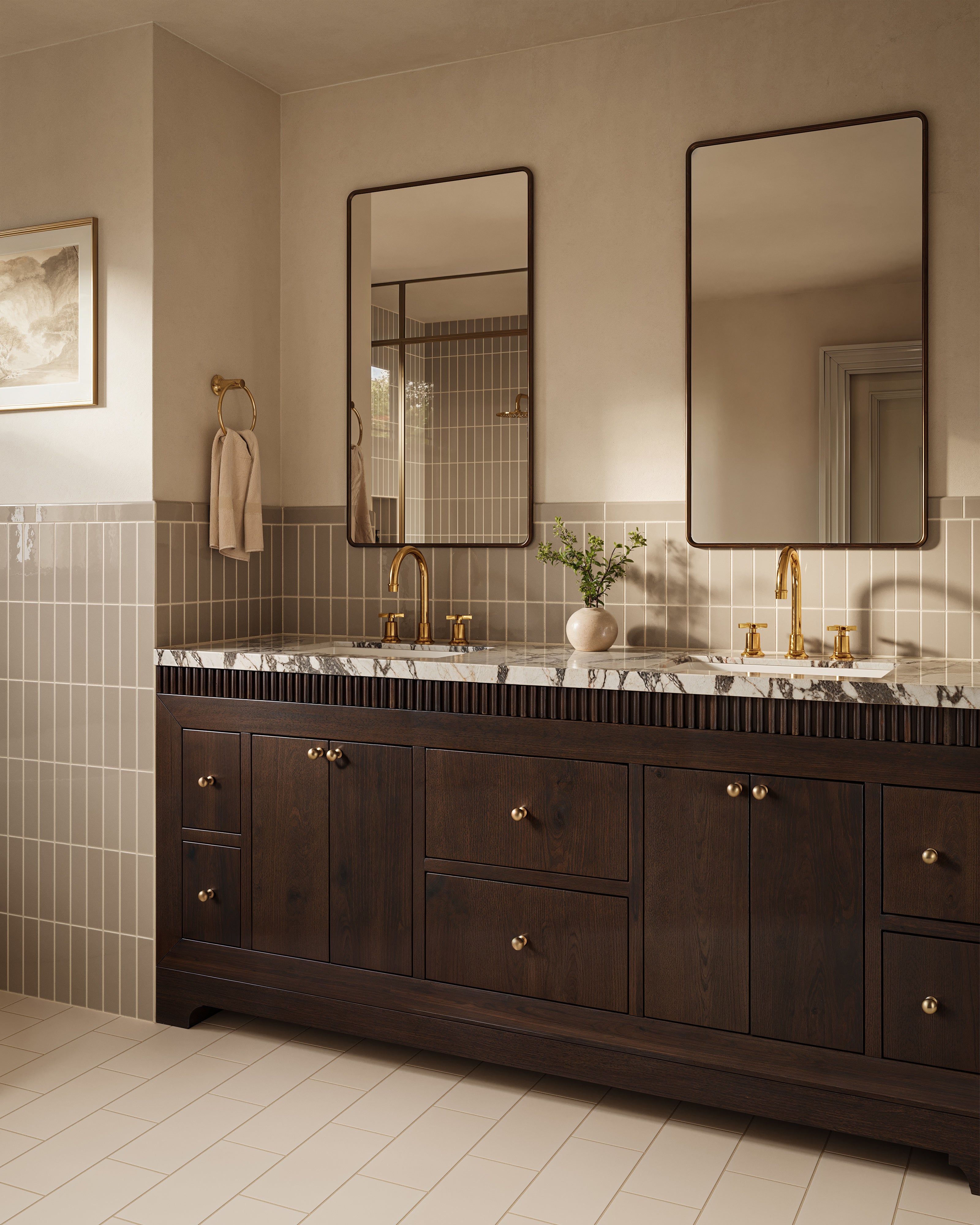 2x8 Natural Press Tile in Sawtooth Gloss