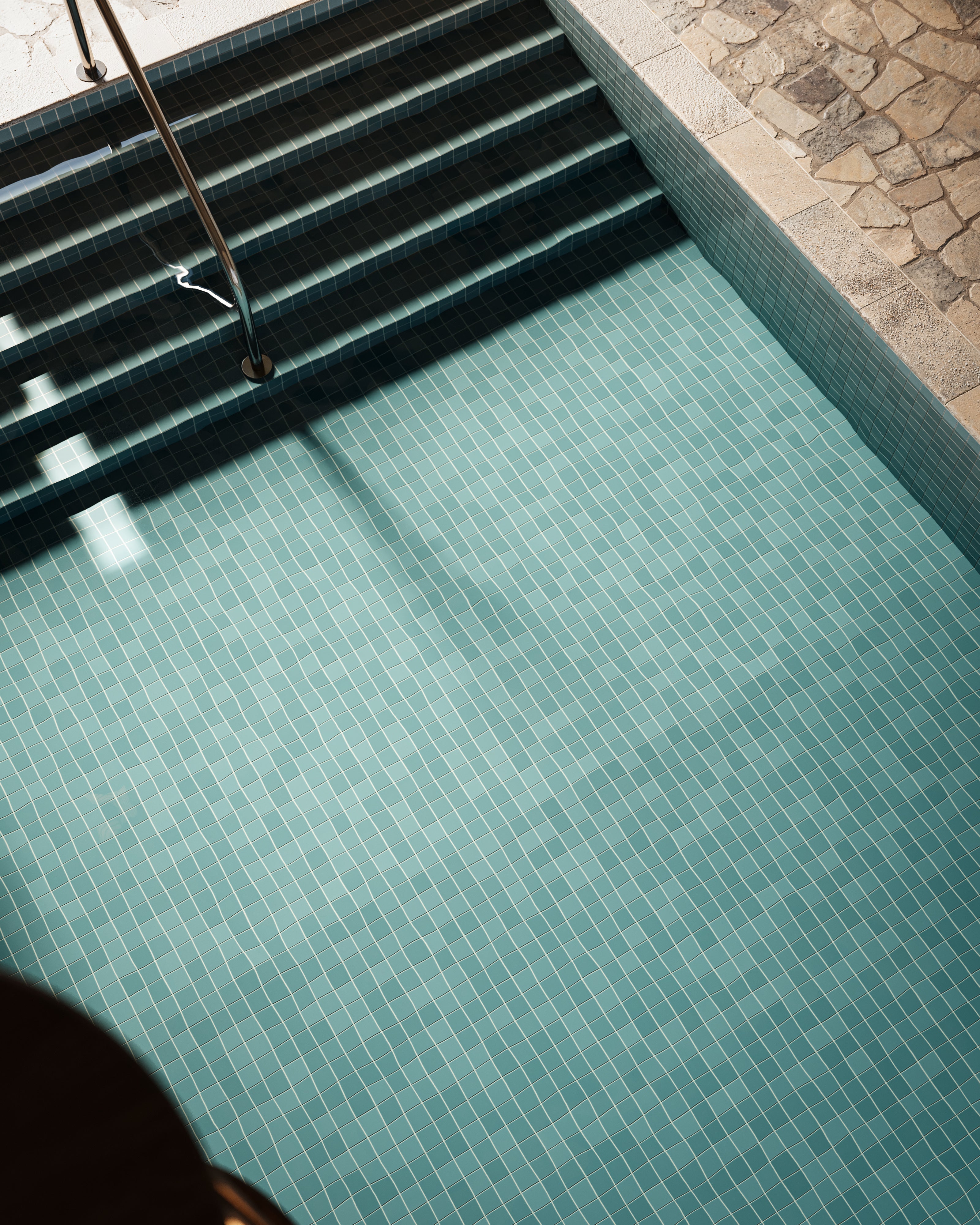 3x3 Straight Set Sheeted Natural Press Ceramic Mosaic Tile in North Fork Gloss