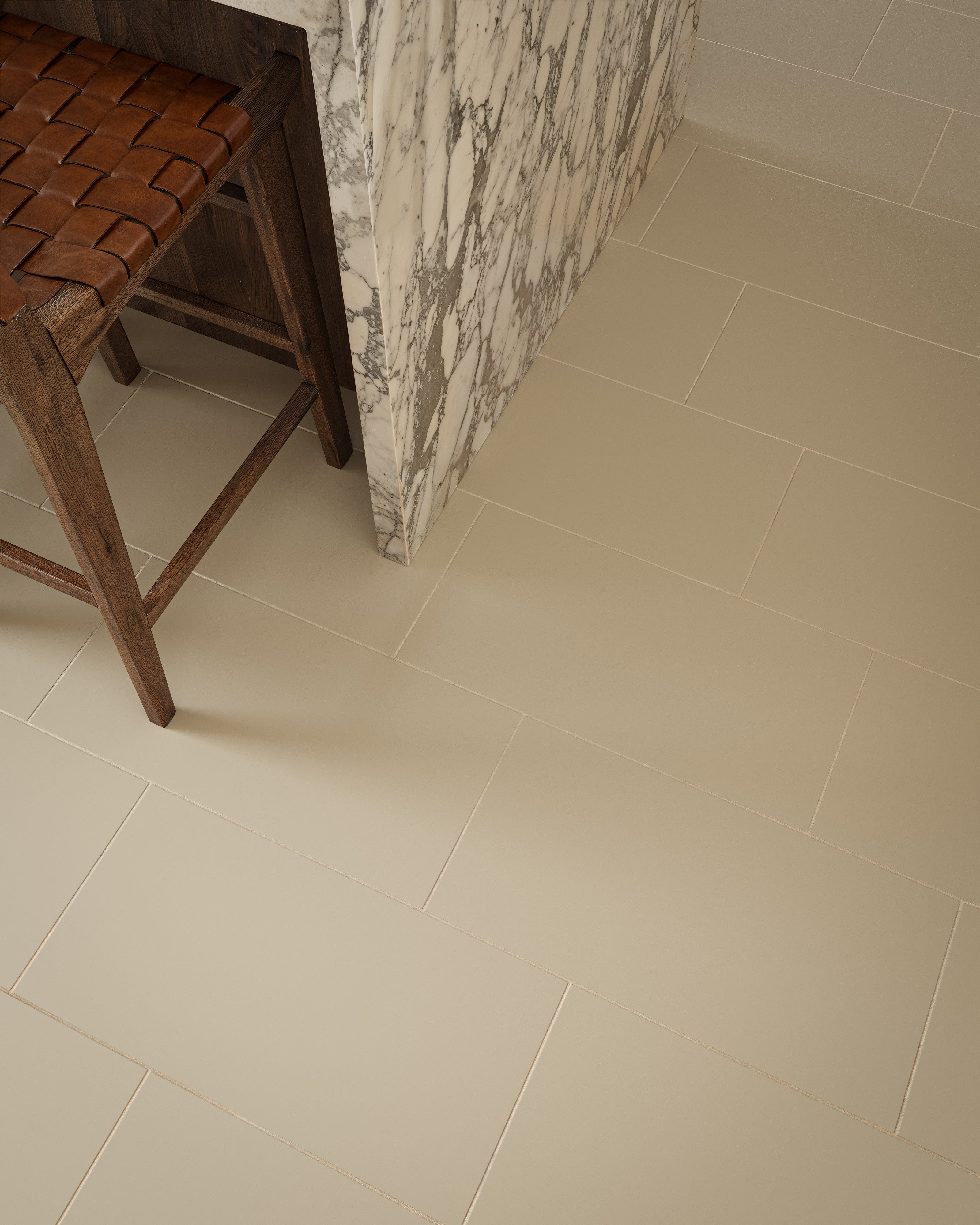 12x24 Natural Press Ceramic Tile in Morel Matte