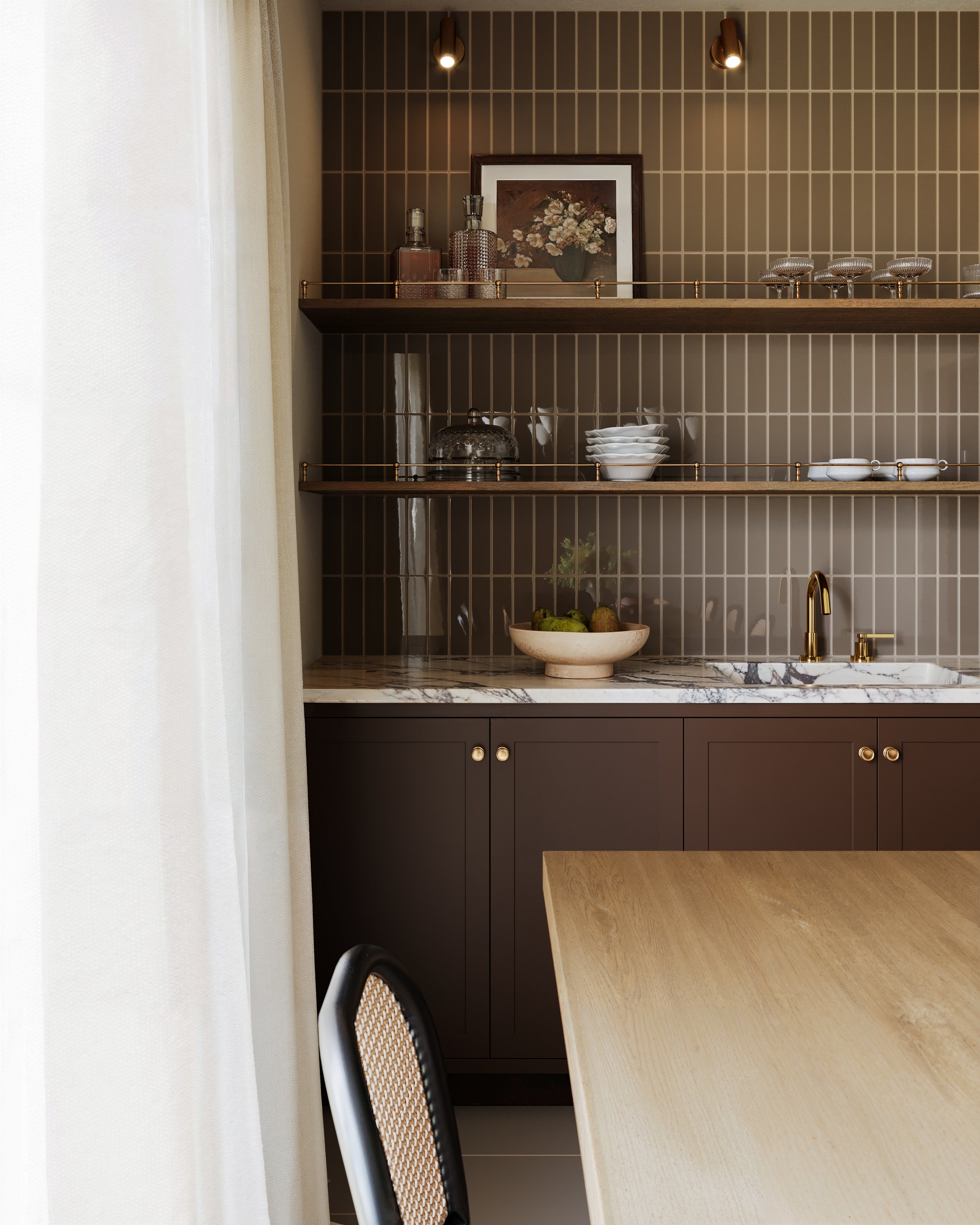 2x8 Natural Press Tile in Otter Gloss