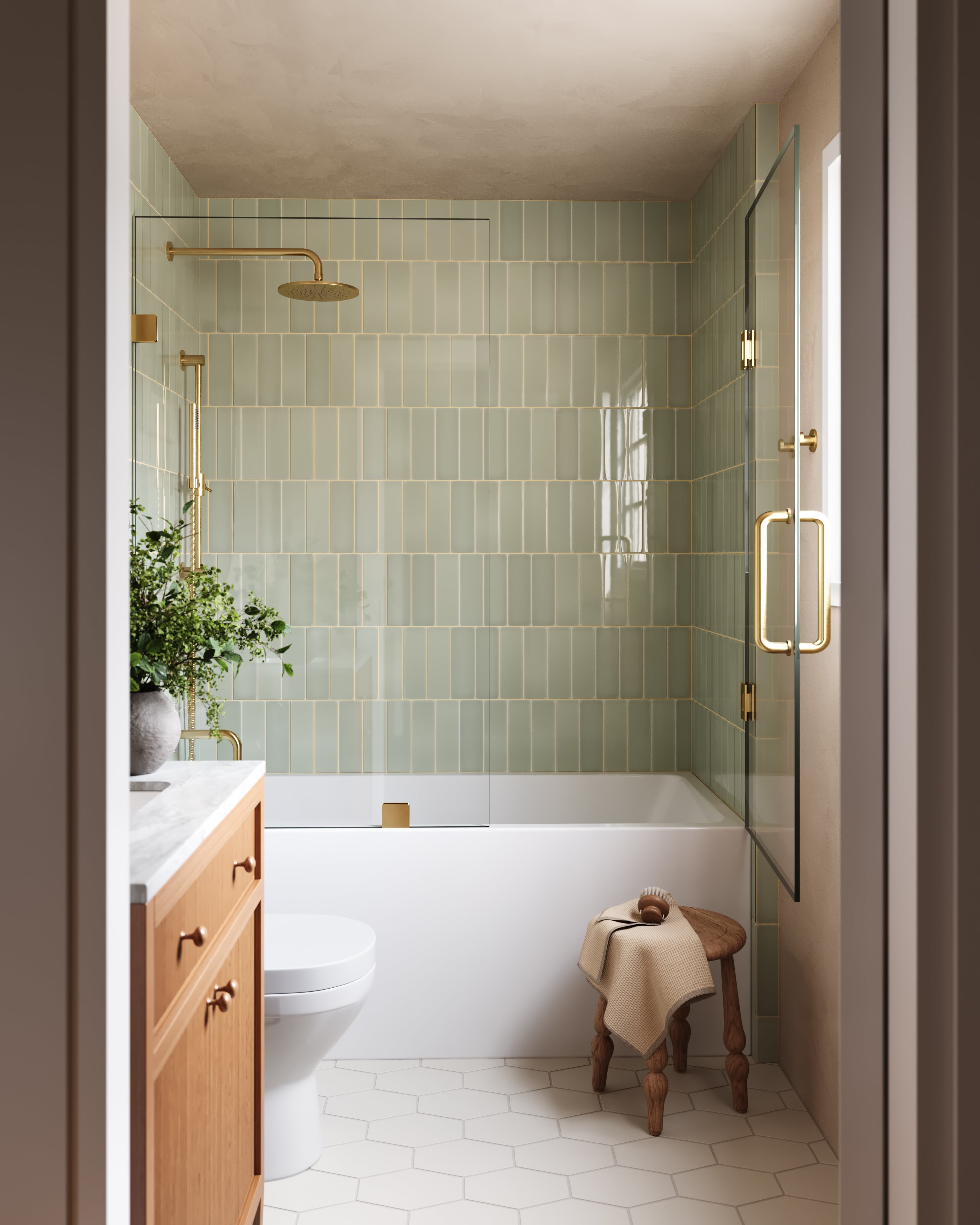 3x9 Natural Press Ceramic Tile in Manzanita Gloss