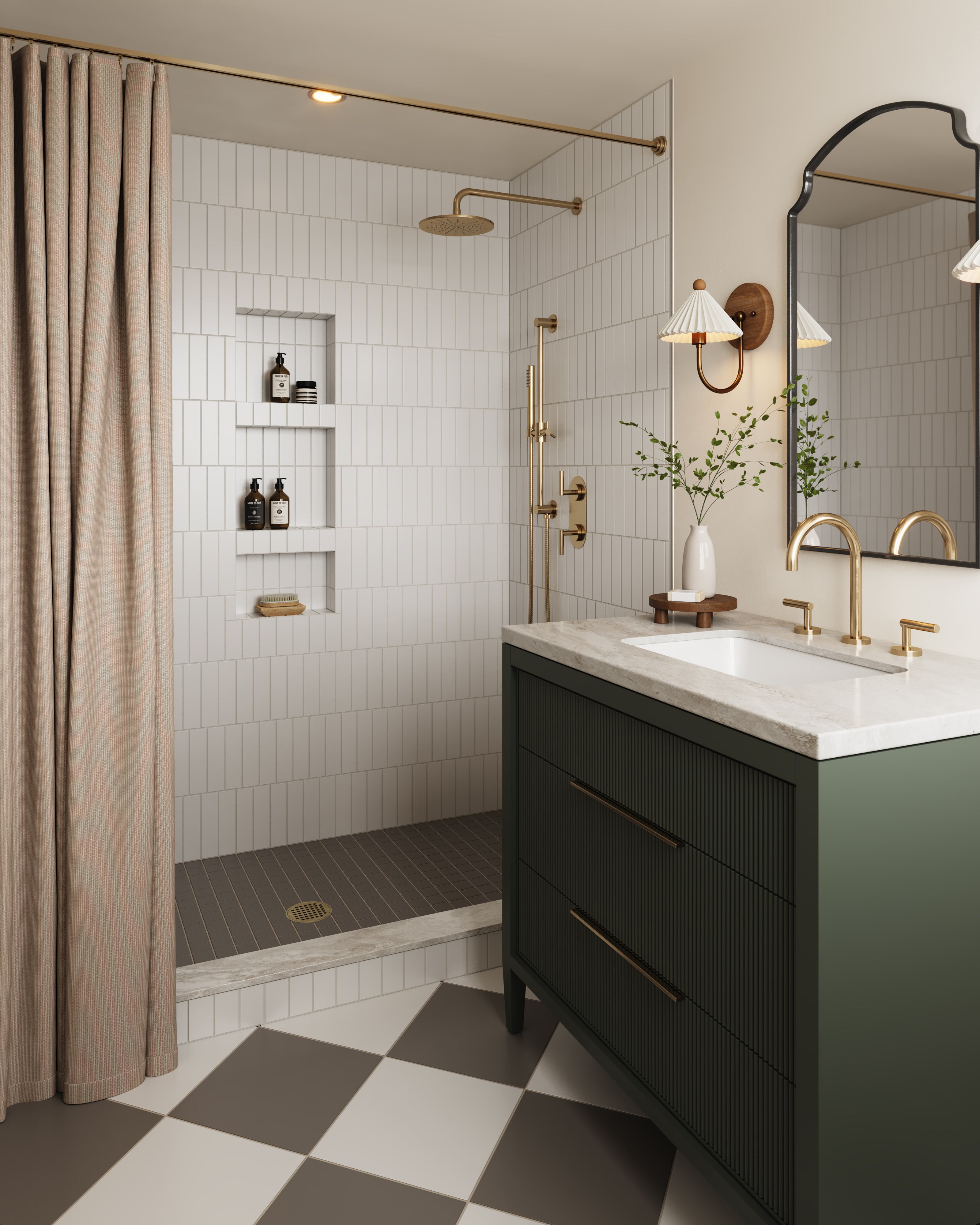 12x12 Natural Press Ceramic Tile in Salt Creek and Timberline