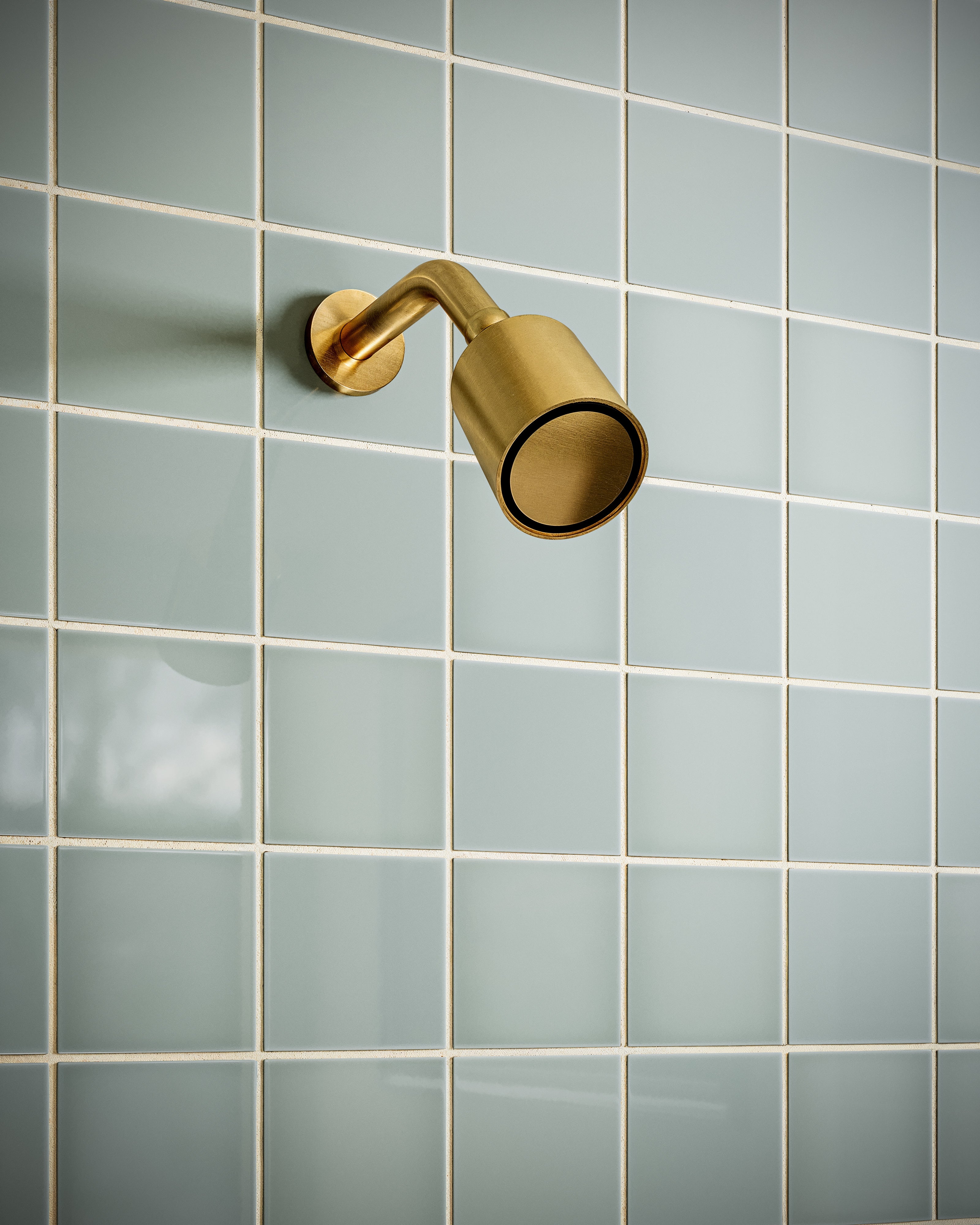 Contour & Foundry Shower Head in Satin Brass