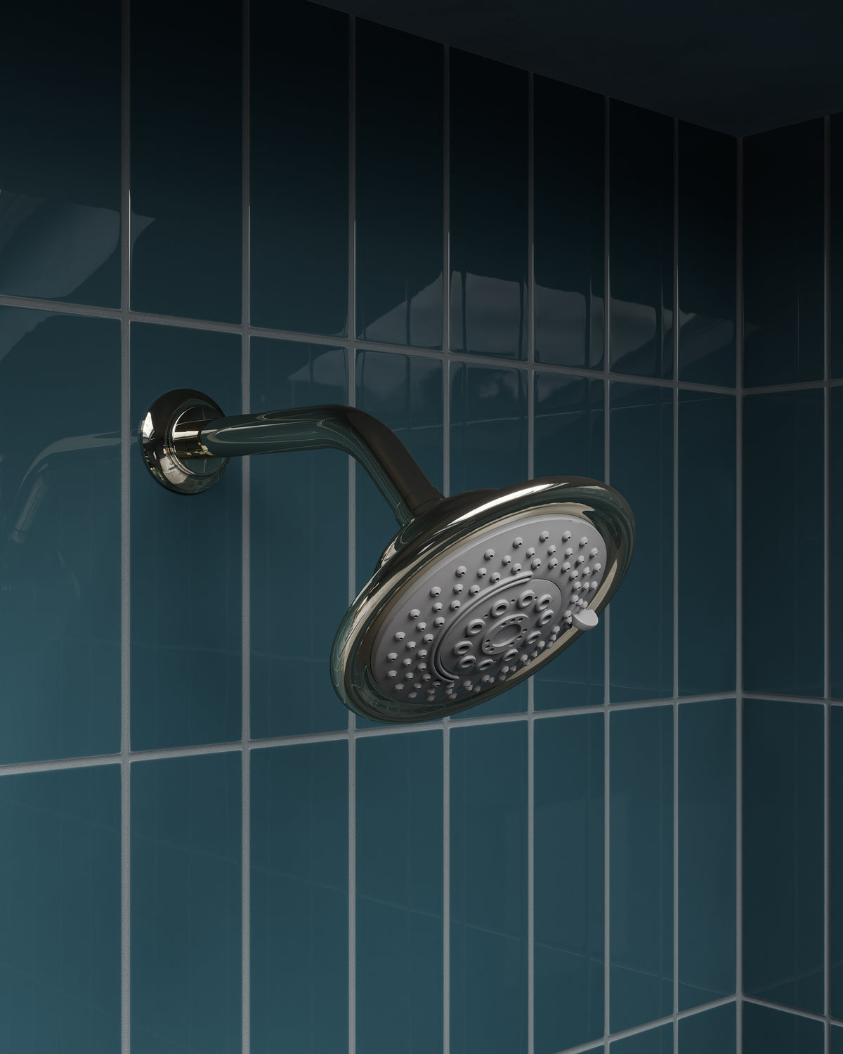Emerson 45-Degree 8" Shower Arm with Flange in Polished Nickel