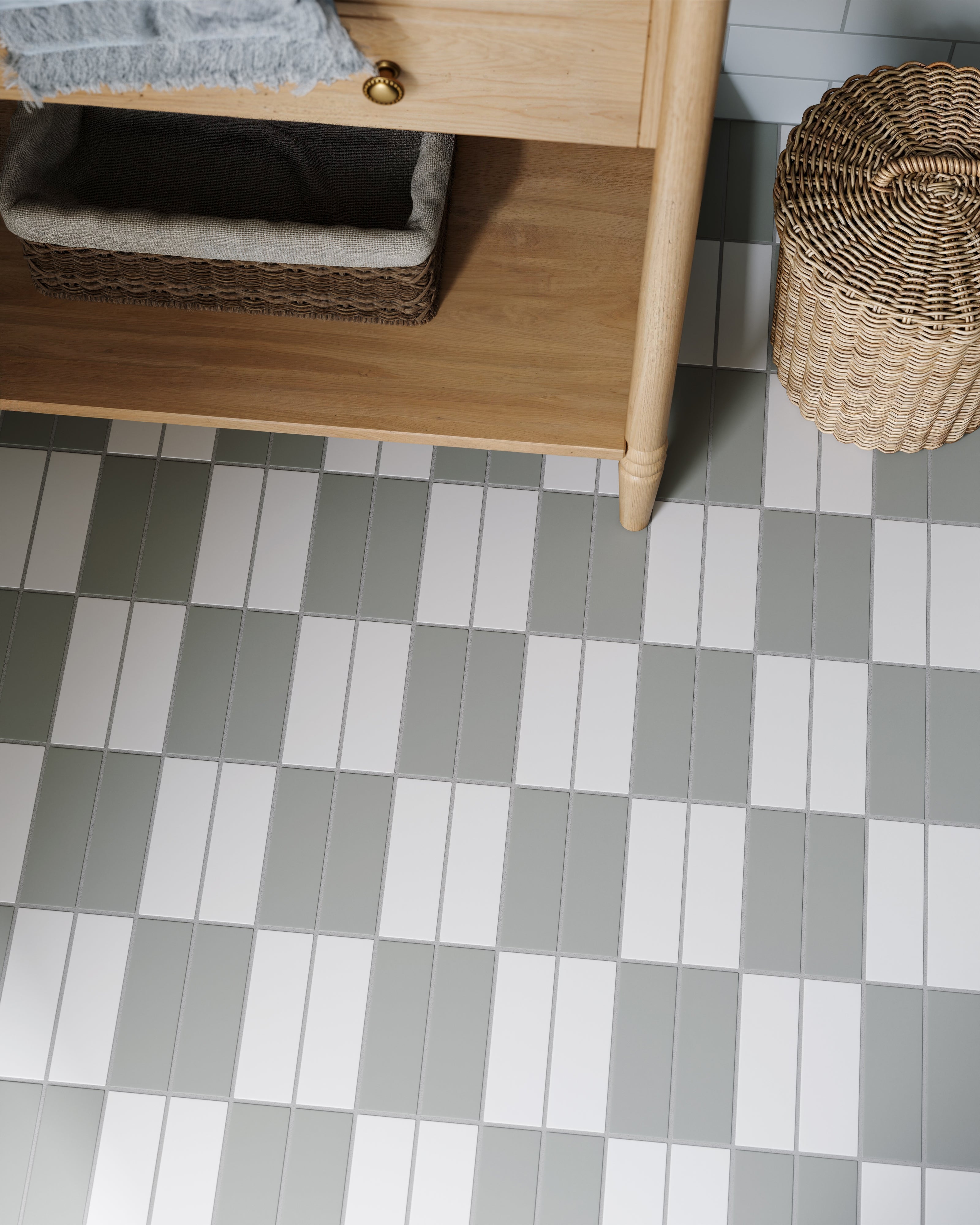 2x6 Natural Press Ceramic Tile in Puget Sound Matte