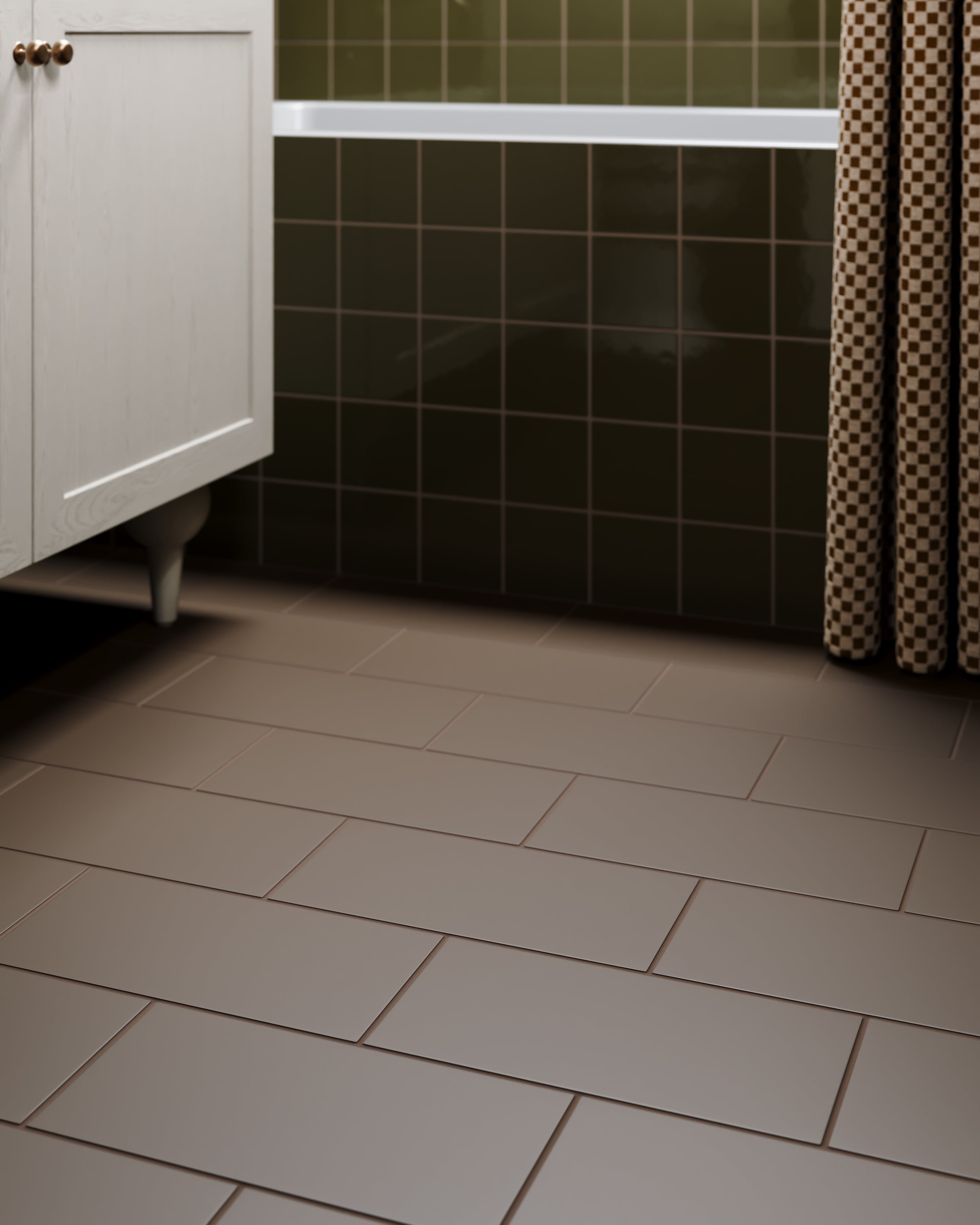 6x12 Natural Press Ceramic Tile in Otter Matte