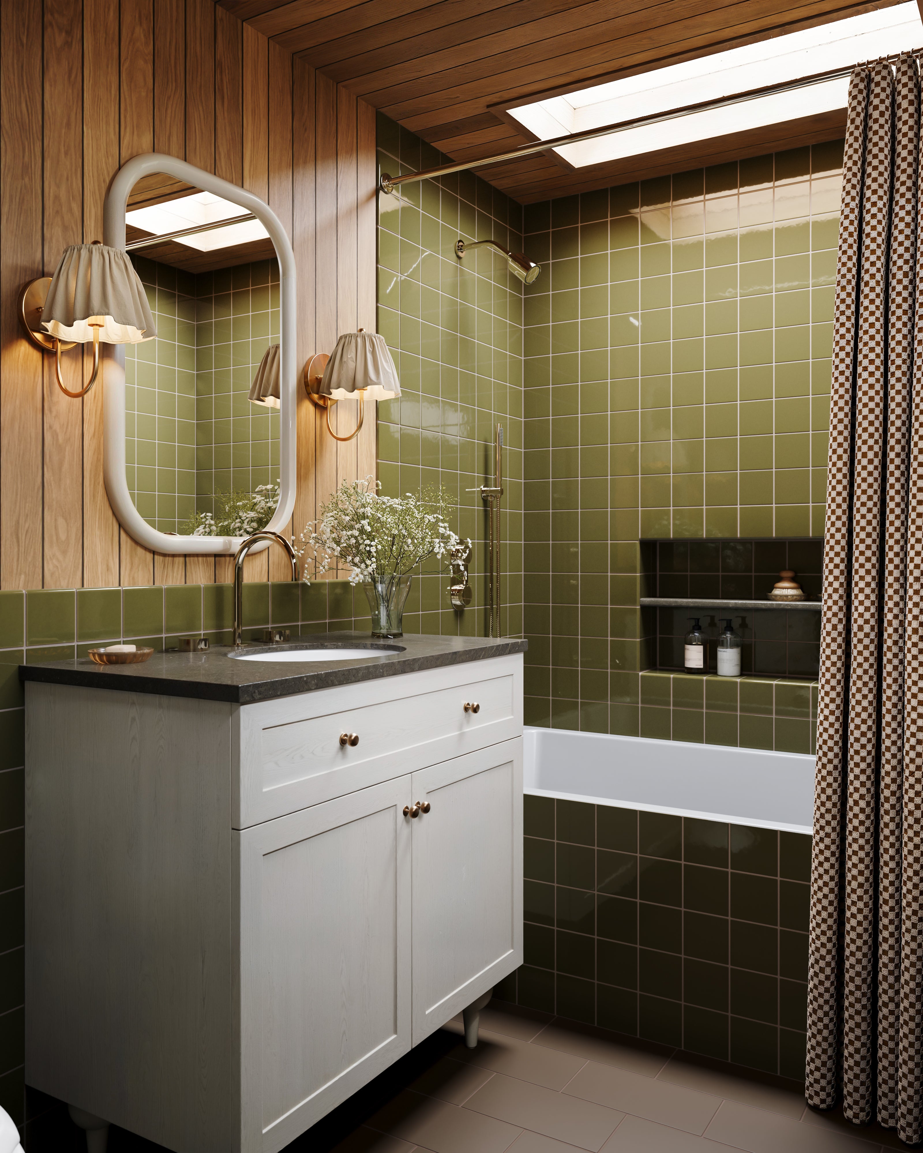 Foundry Thermostatic Tub/ Shower/ Handshower - Knob Handle in Polished Nickel