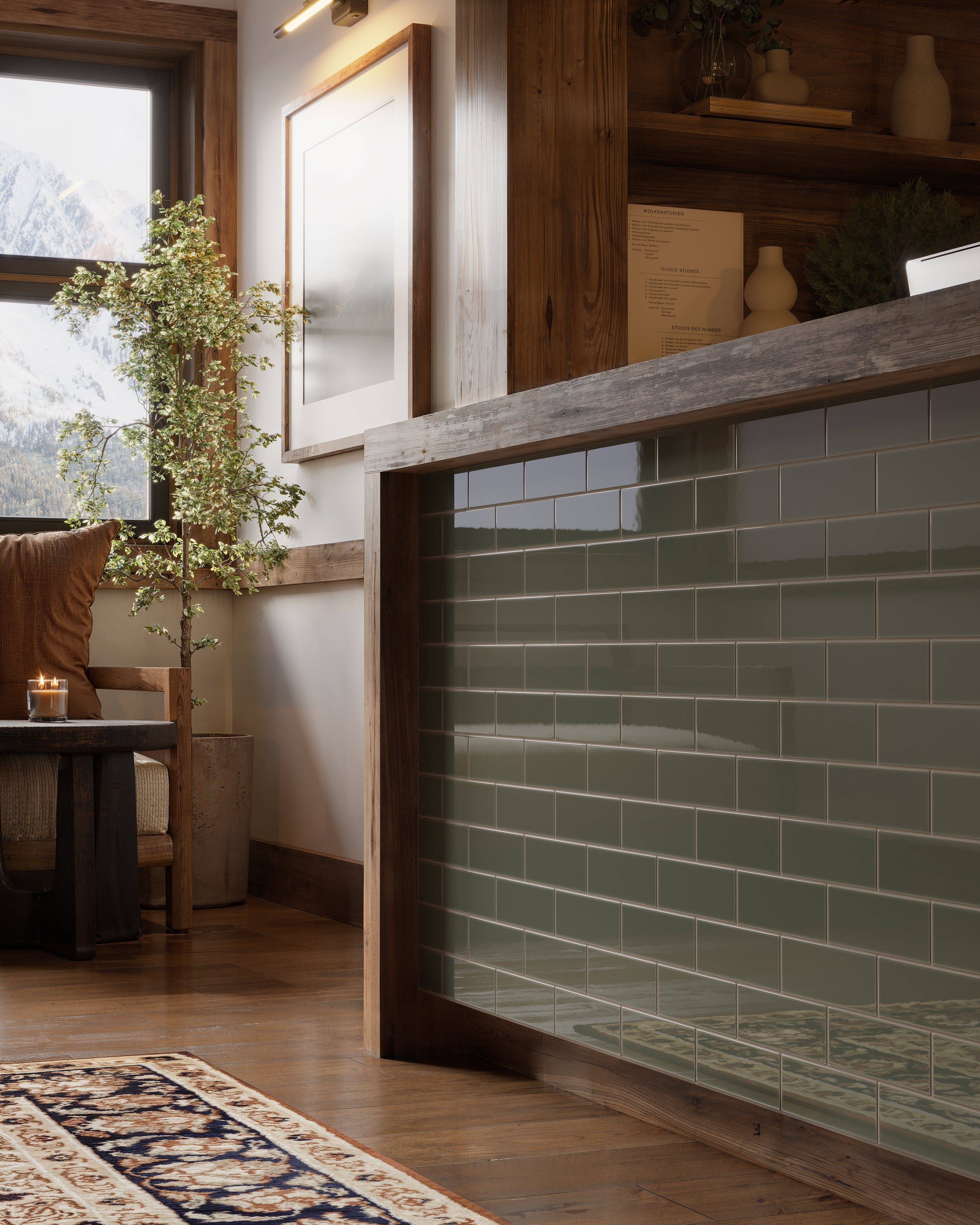 3x9 Natural Press Ceramic Tile in San Juan Gloss