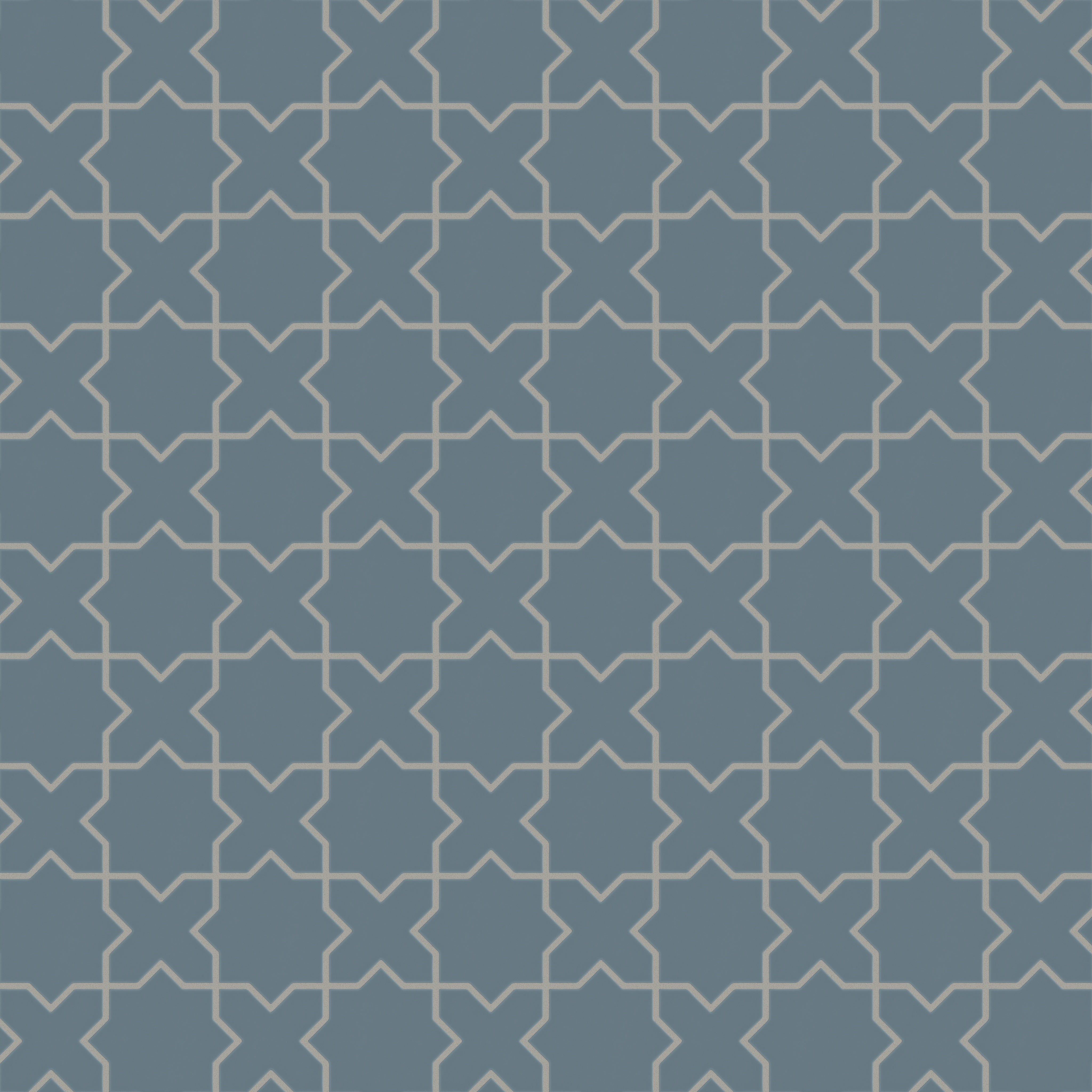 Mini Star & Cross Original Ceramic Tile in Nautical Matte