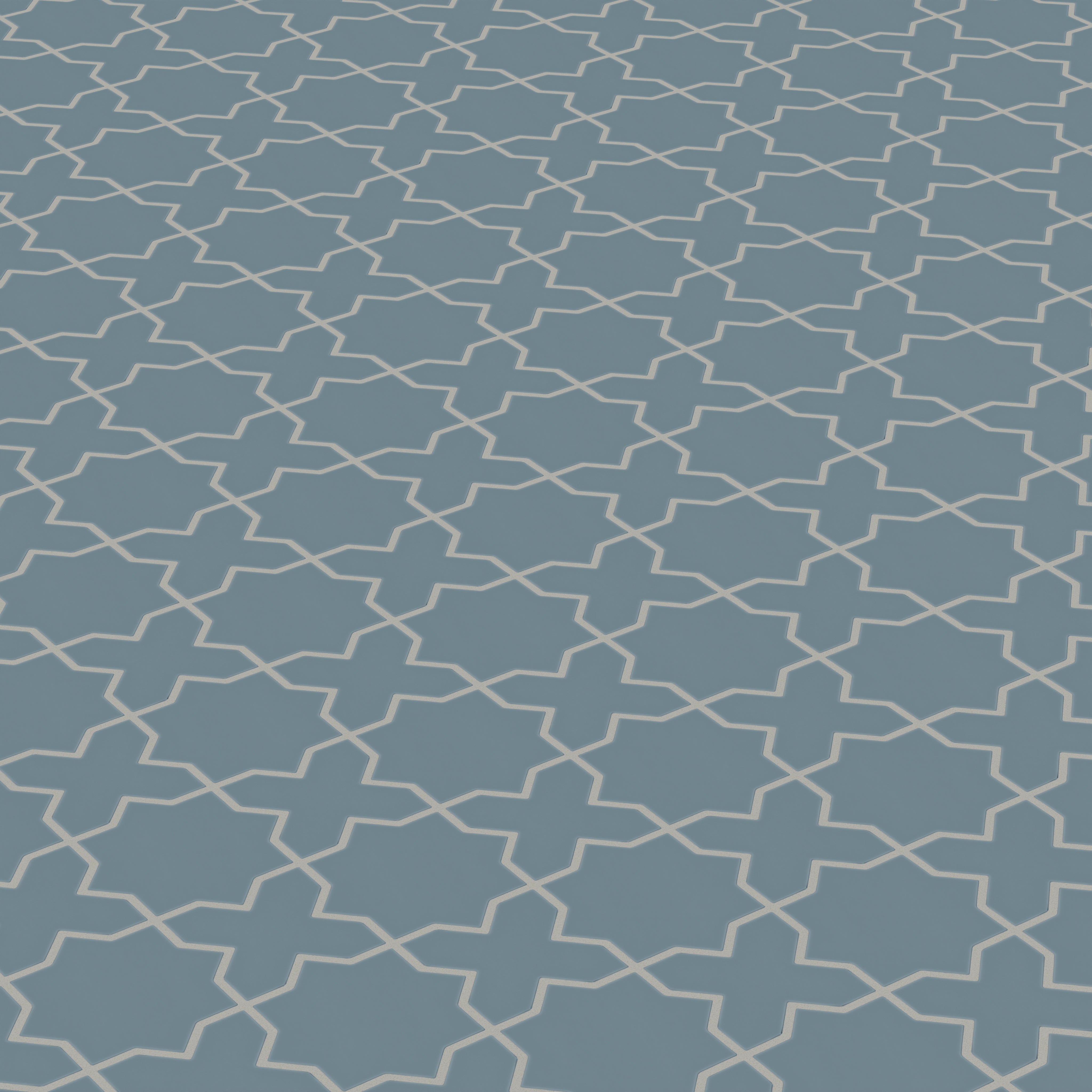 Mini Star & Cross Original Ceramic Tile in Nautical Matte