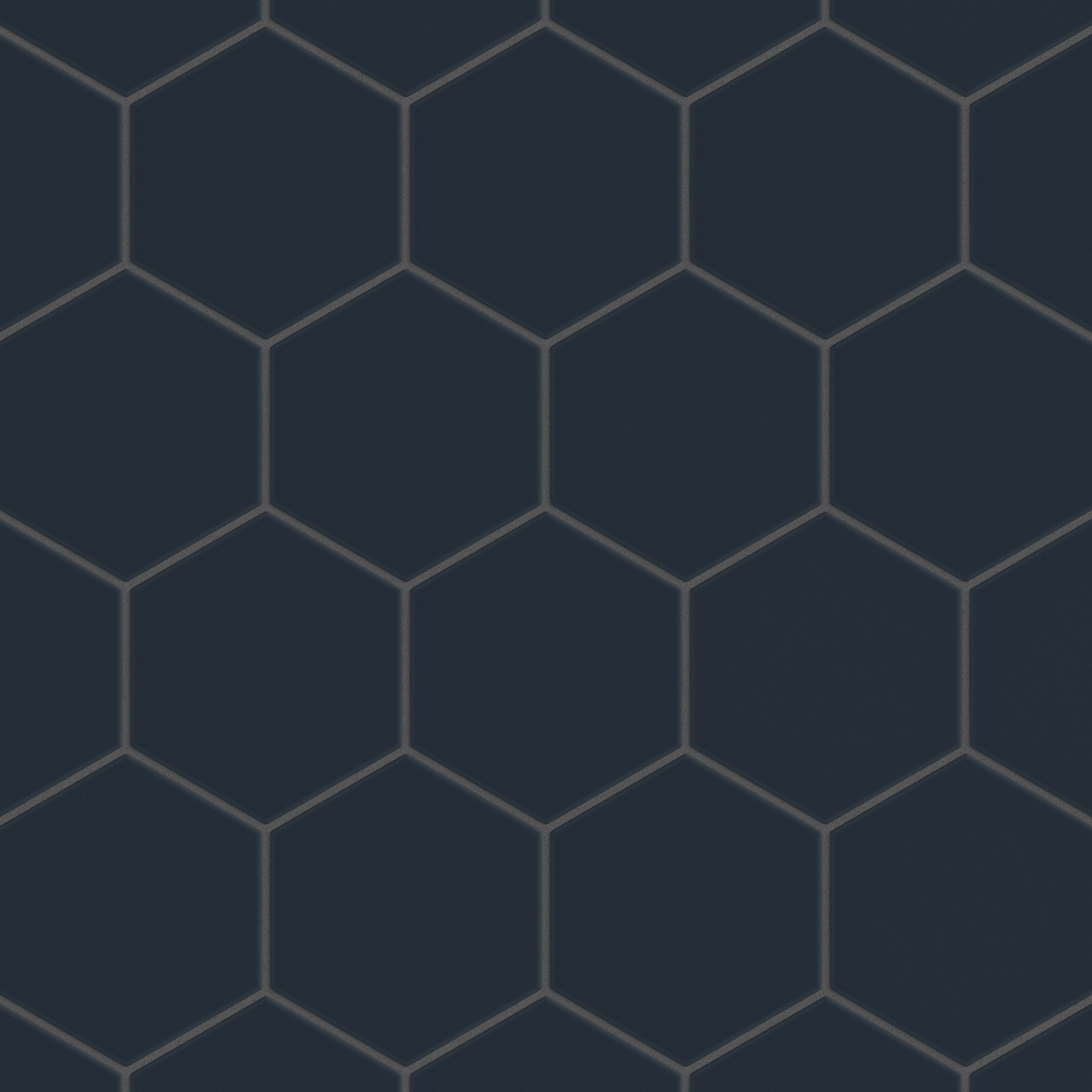 6" Hexagon Original Ceramic Tile in Navy Blue Matte