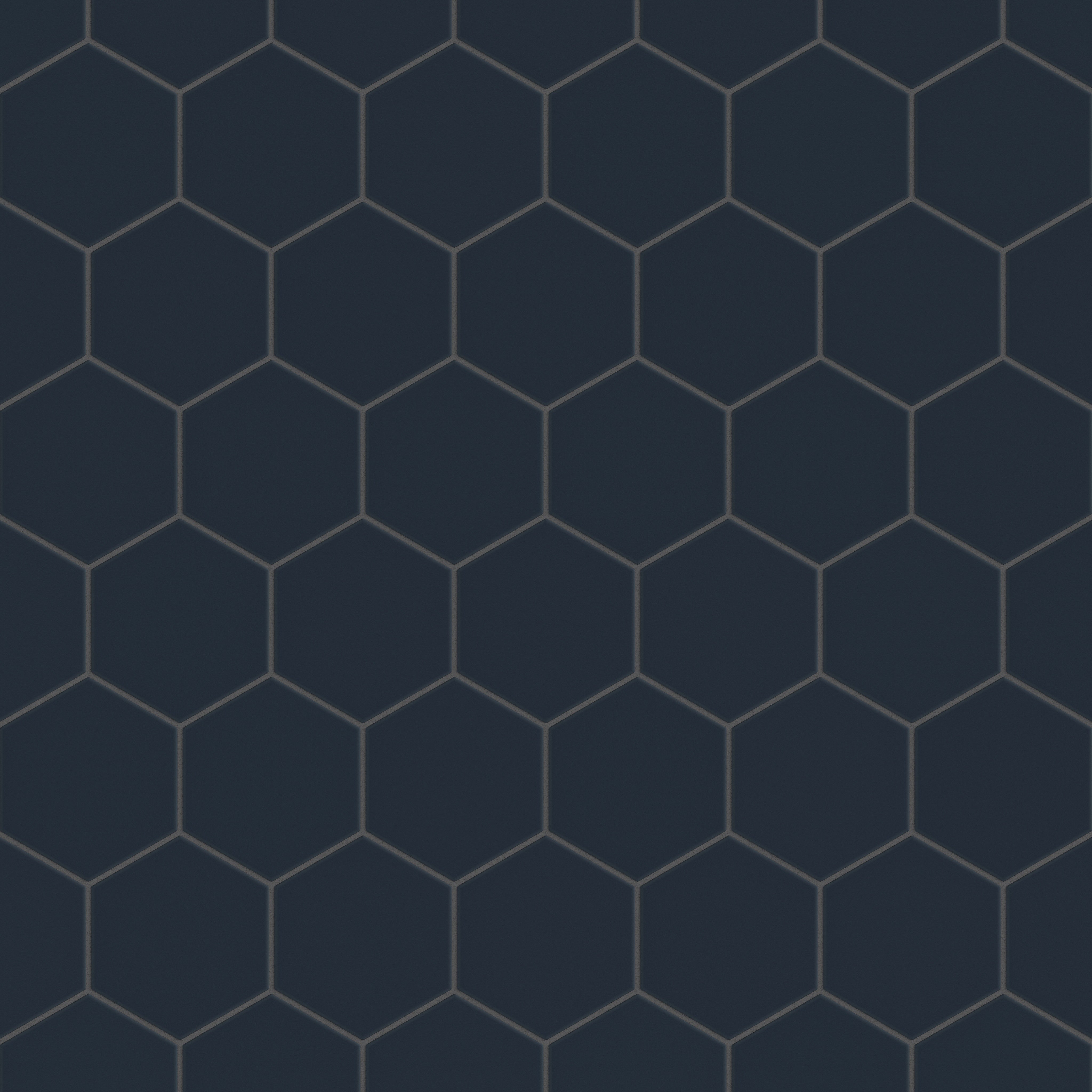 6" Hexagon Original Ceramic Tile in Navy Blue Matte