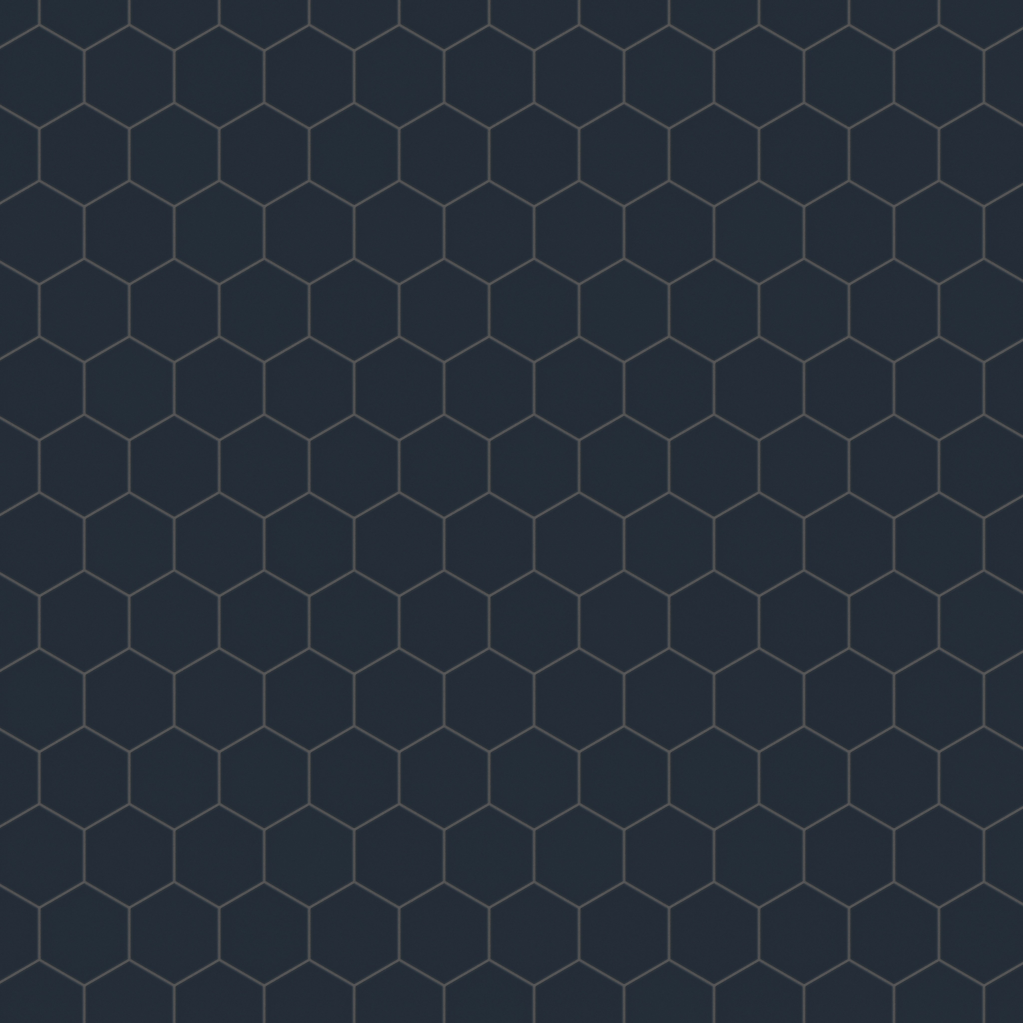 6" Hexagon Original Ceramic Tile in Navy Blue Matte