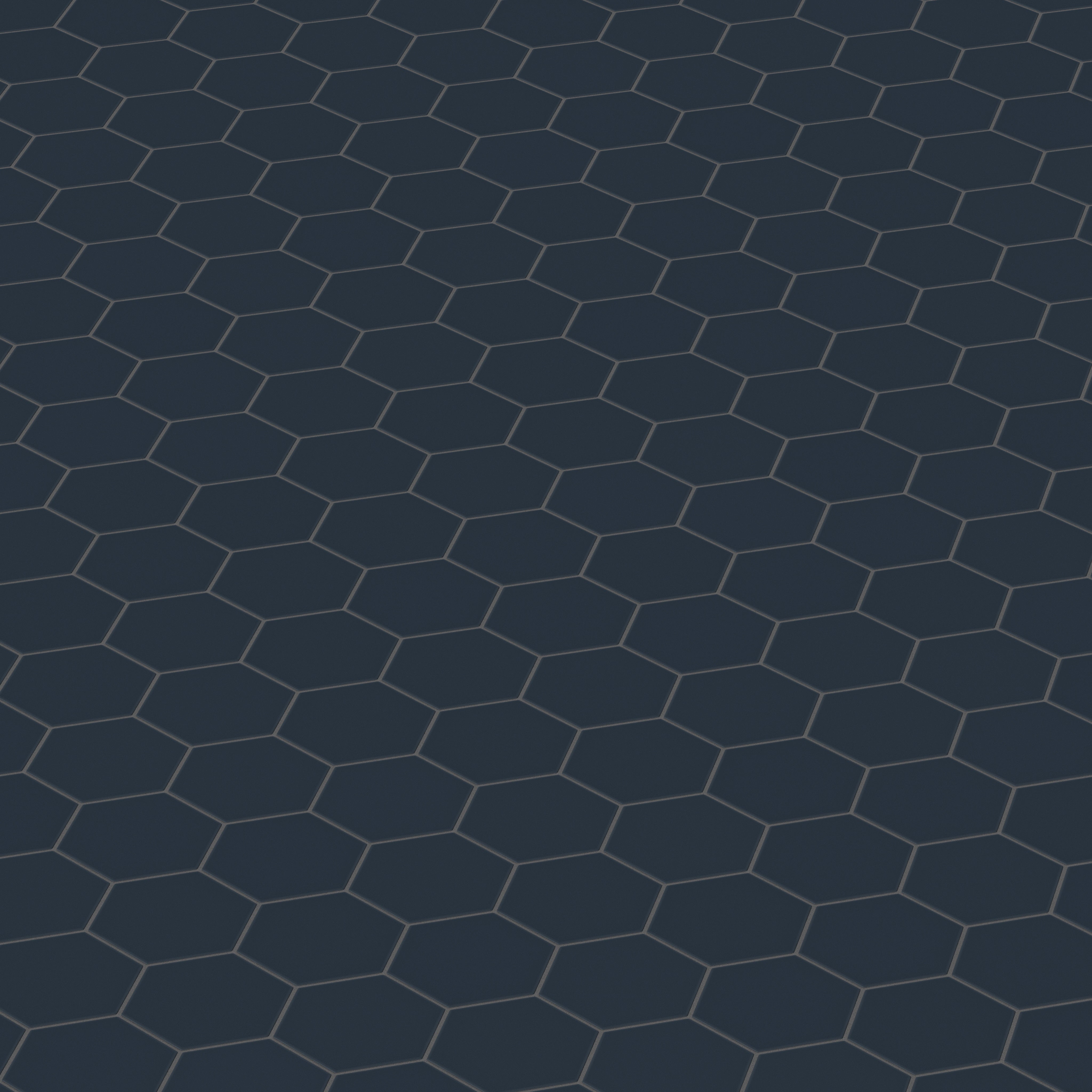 6" Hexagon Original Ceramic Tile in Navy Blue Matte