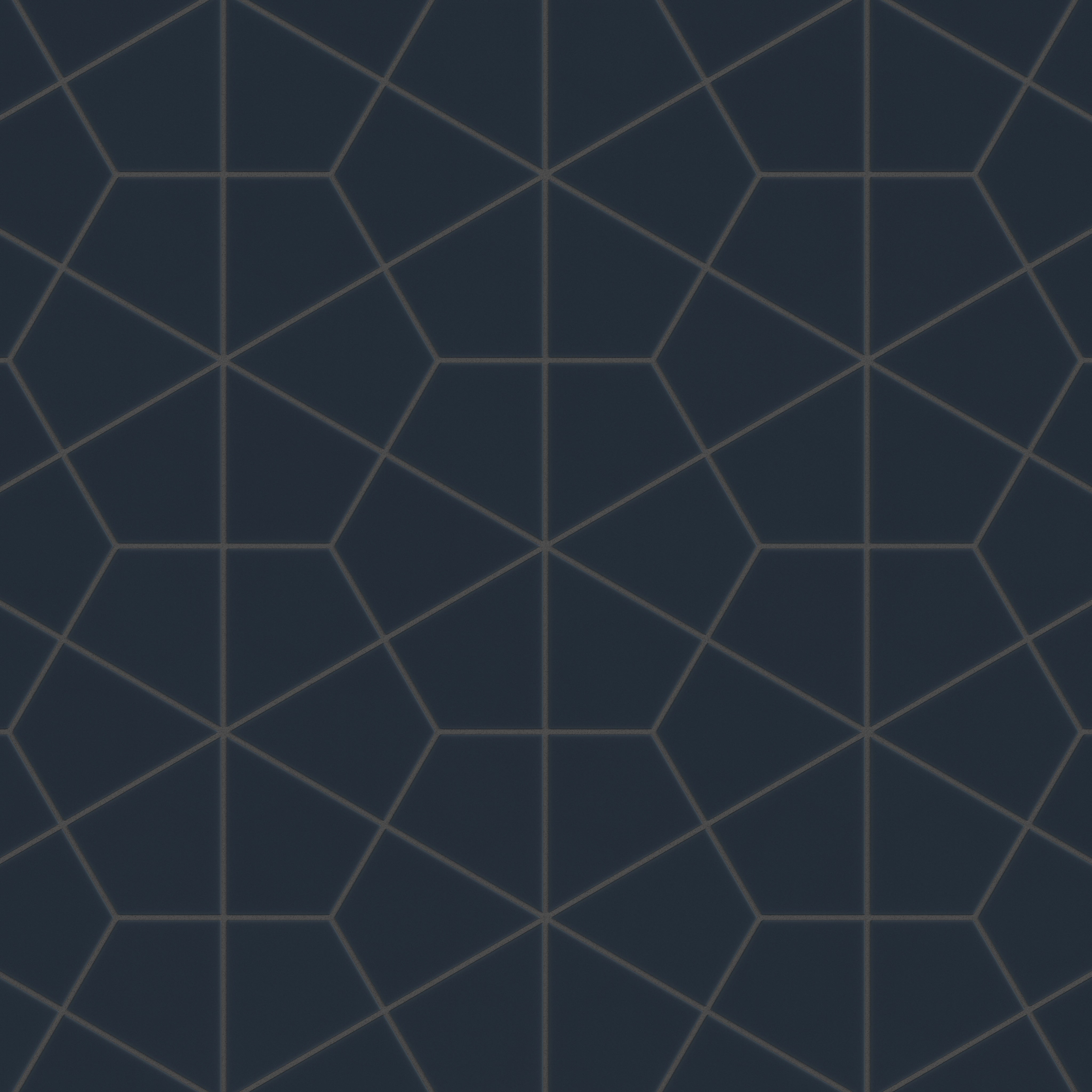 Hexite Original Ceramic Tile in Navy Blue Matte