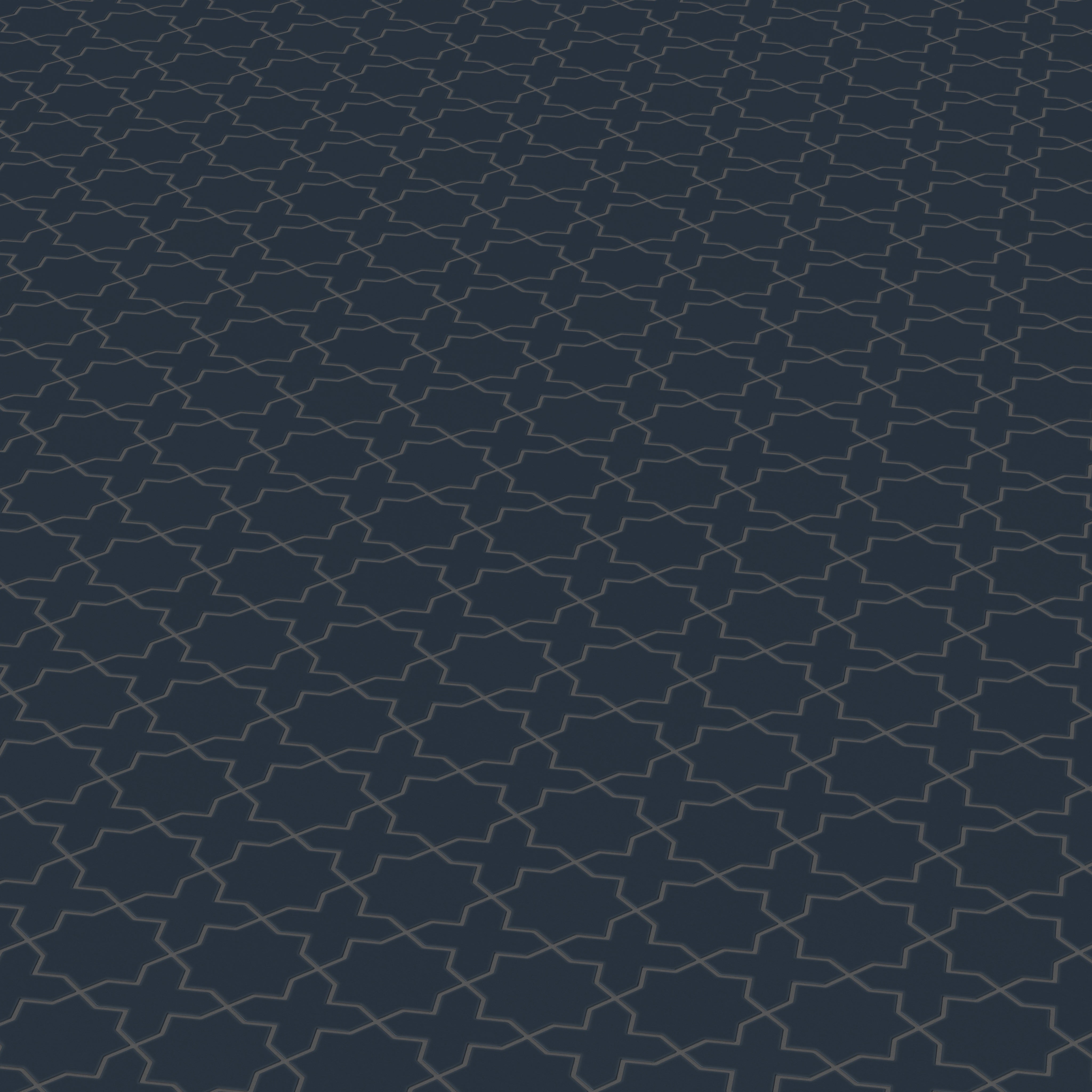 Mini Star & Cross Original Ceramic Tile in Navy Blue Matte
