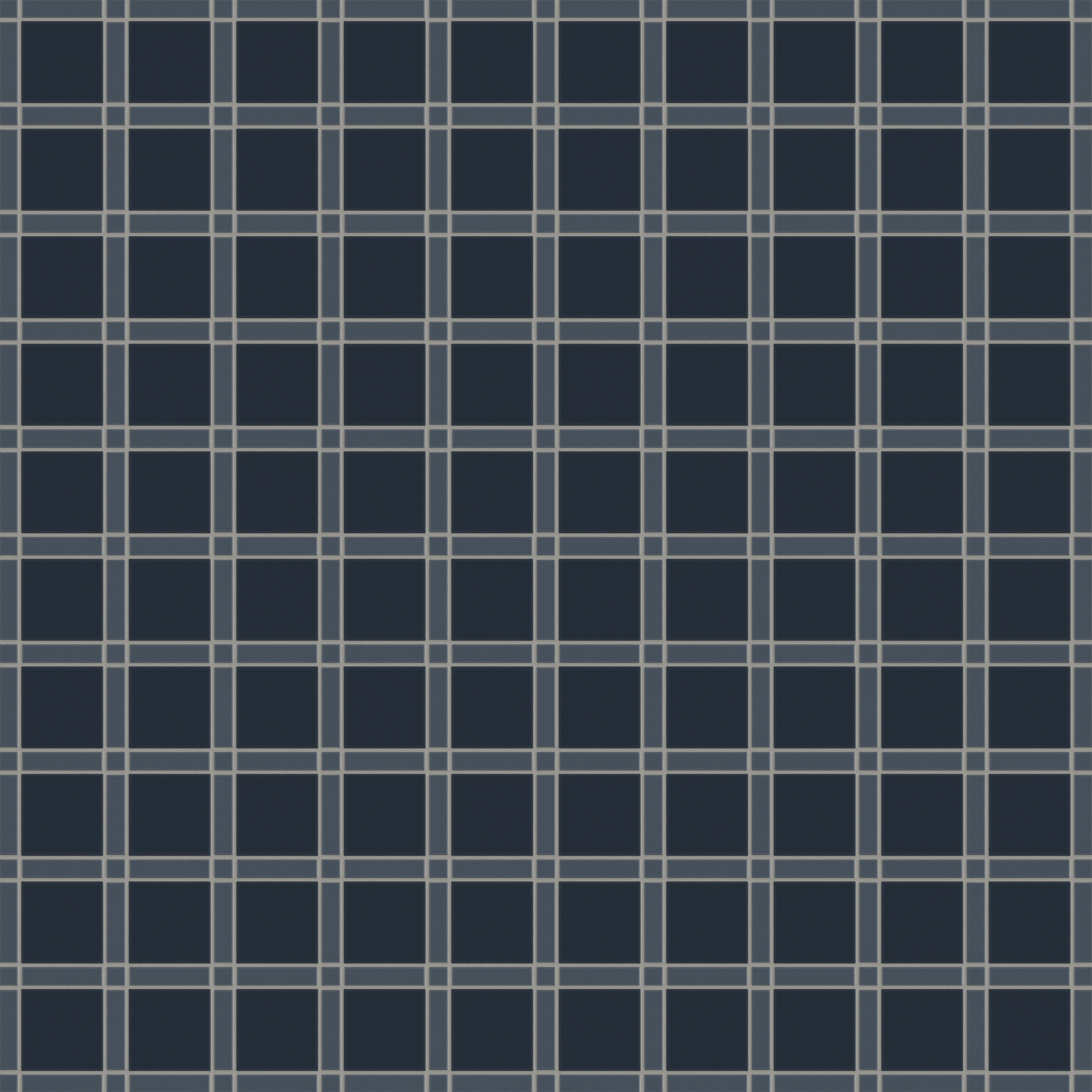 Lattice Sheeted Original Ceramic Tile in Slate Blue Matte & Navy Blue Matte