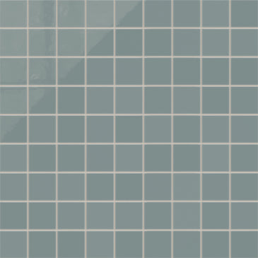 3x3 Straight Set Sheeted Natural Press Ceramic Mosaic Tile in North Fork Gloss