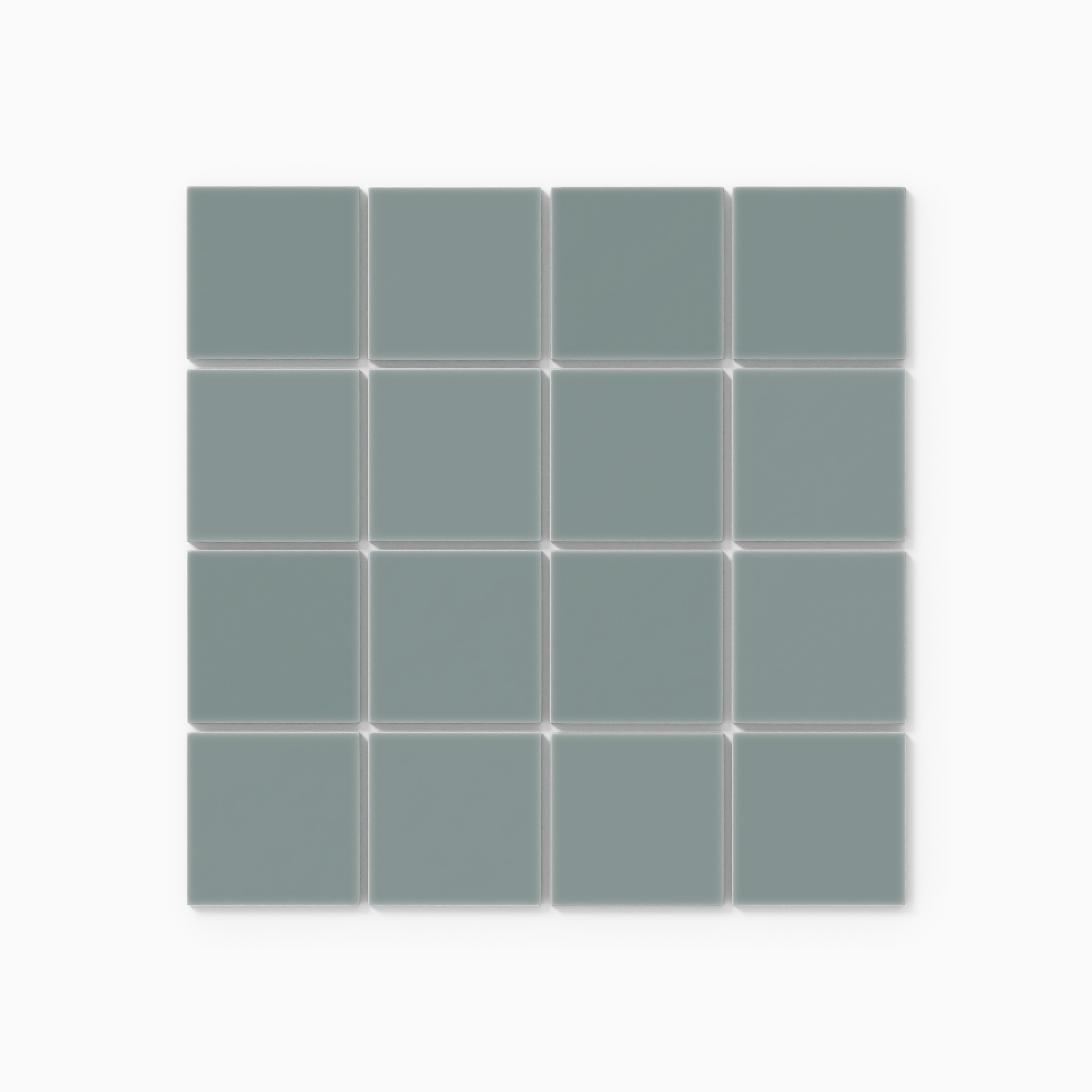 3x3 Straight Set Sheeted Natural Press Ceramic Mosaic Tile in North Fork Gloss