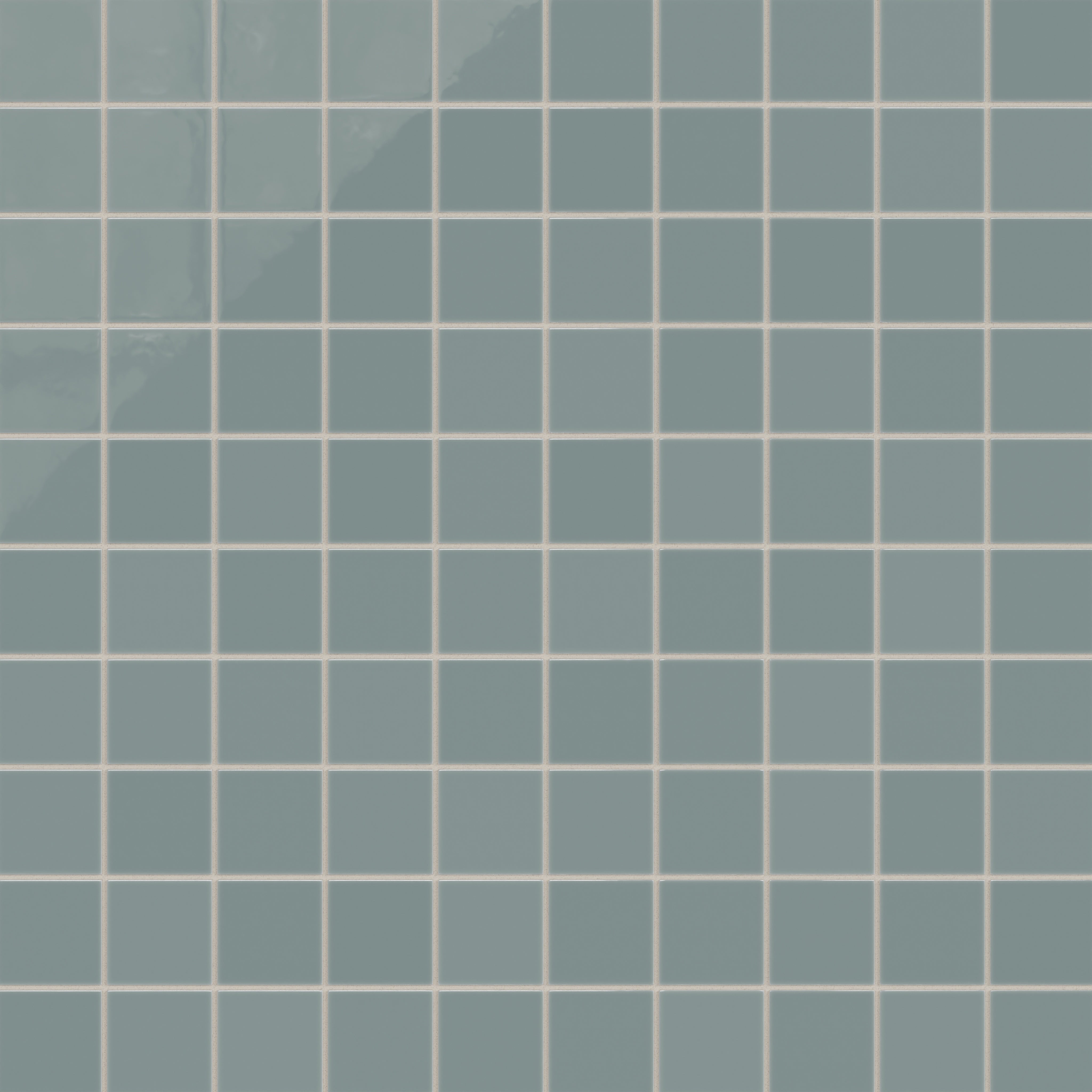 3x3 Straight Set Sheeted Natural Press Ceramic Mosaic Tile in North Fork Gloss