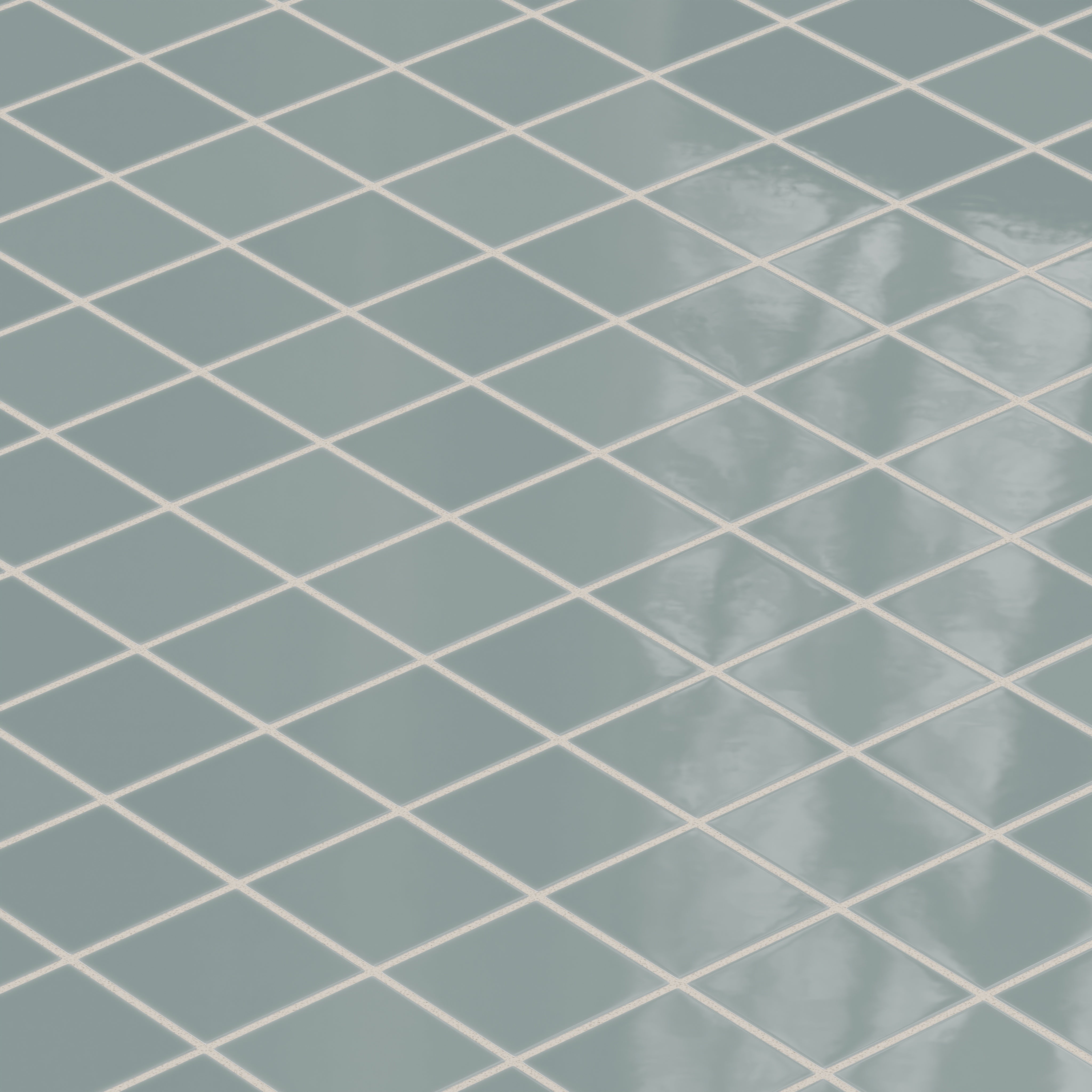 3x3 Straight Set Sheeted Natural Press Ceramic Mosaic Tile in North Fork Gloss
