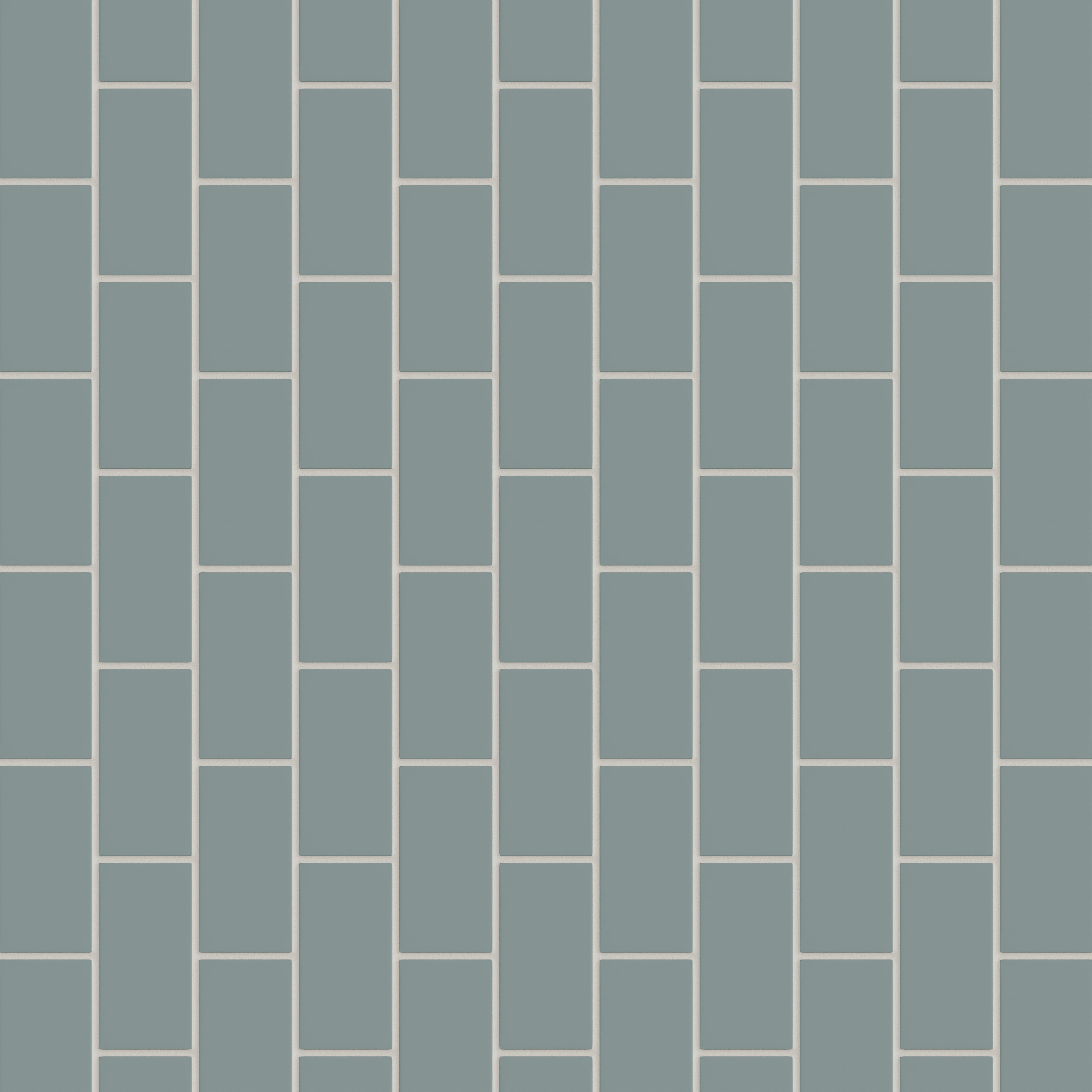 2x4 Half Offset Sheeted Natural Press Ceramic Mosaic Tile in North Fork Matte