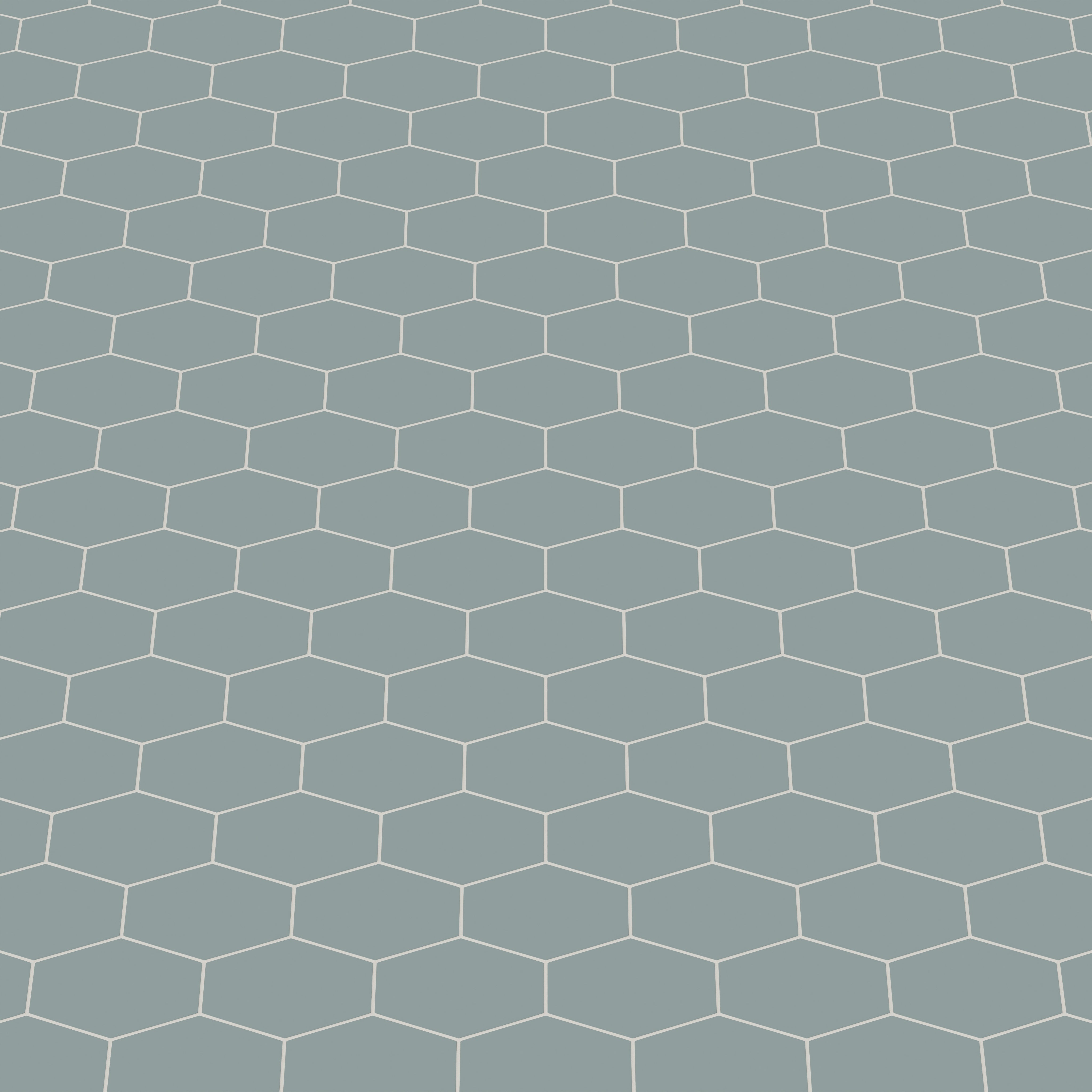 Elongated Hexagon Natural Press Ceramic Tile in North Fork Matte