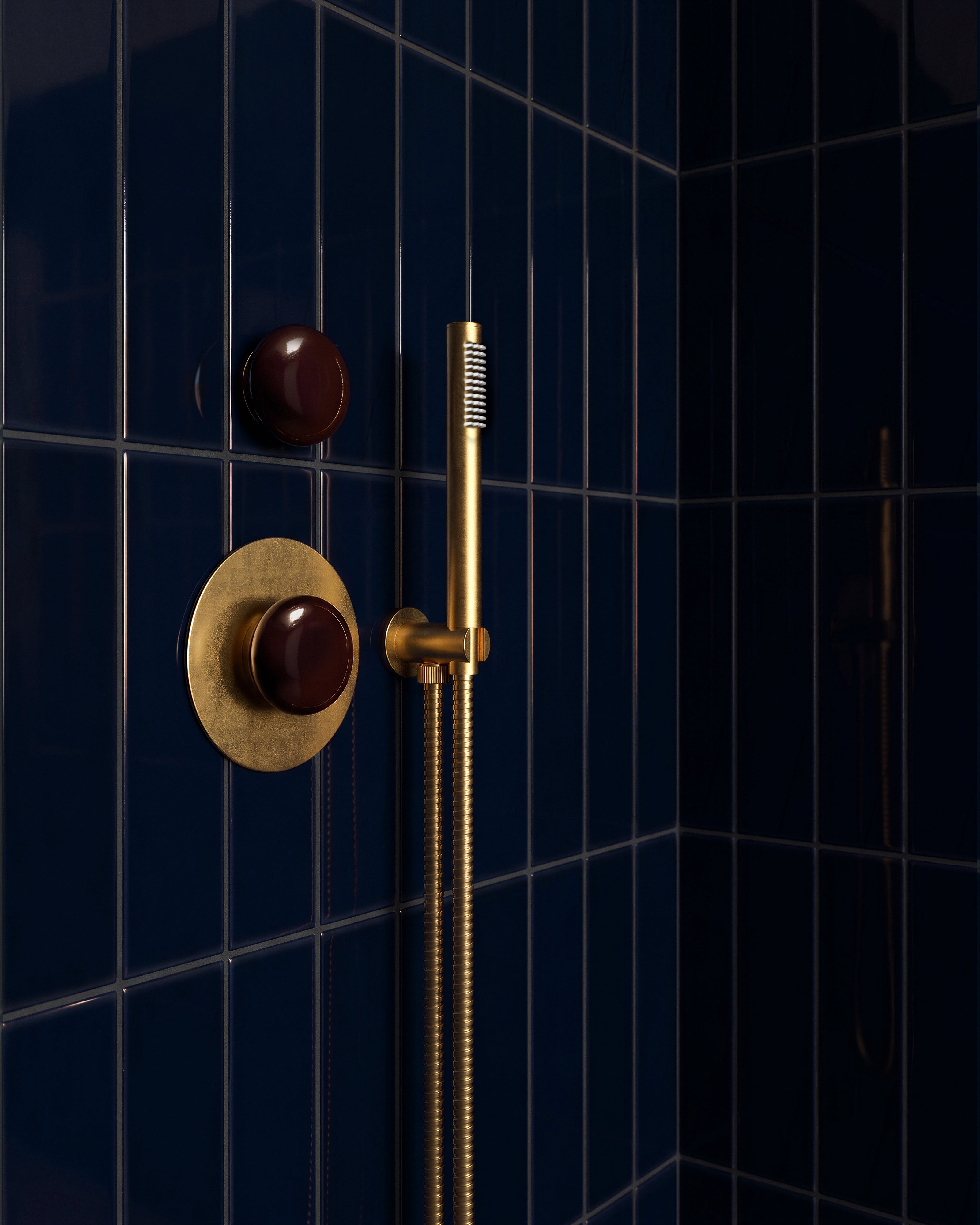 3x12 Original Ceramic Tile in Navy Blue Gloss