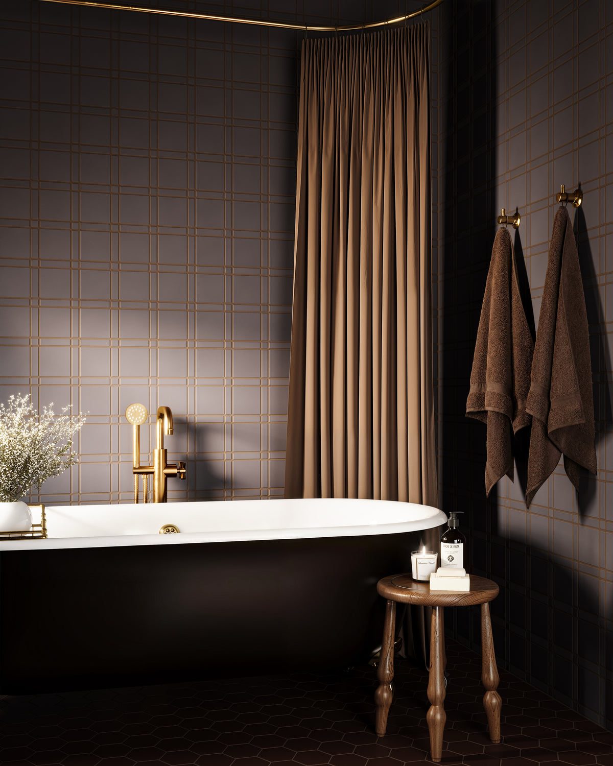 Lattice Sheeted Original Ceramic Tile in Kalamata Matte