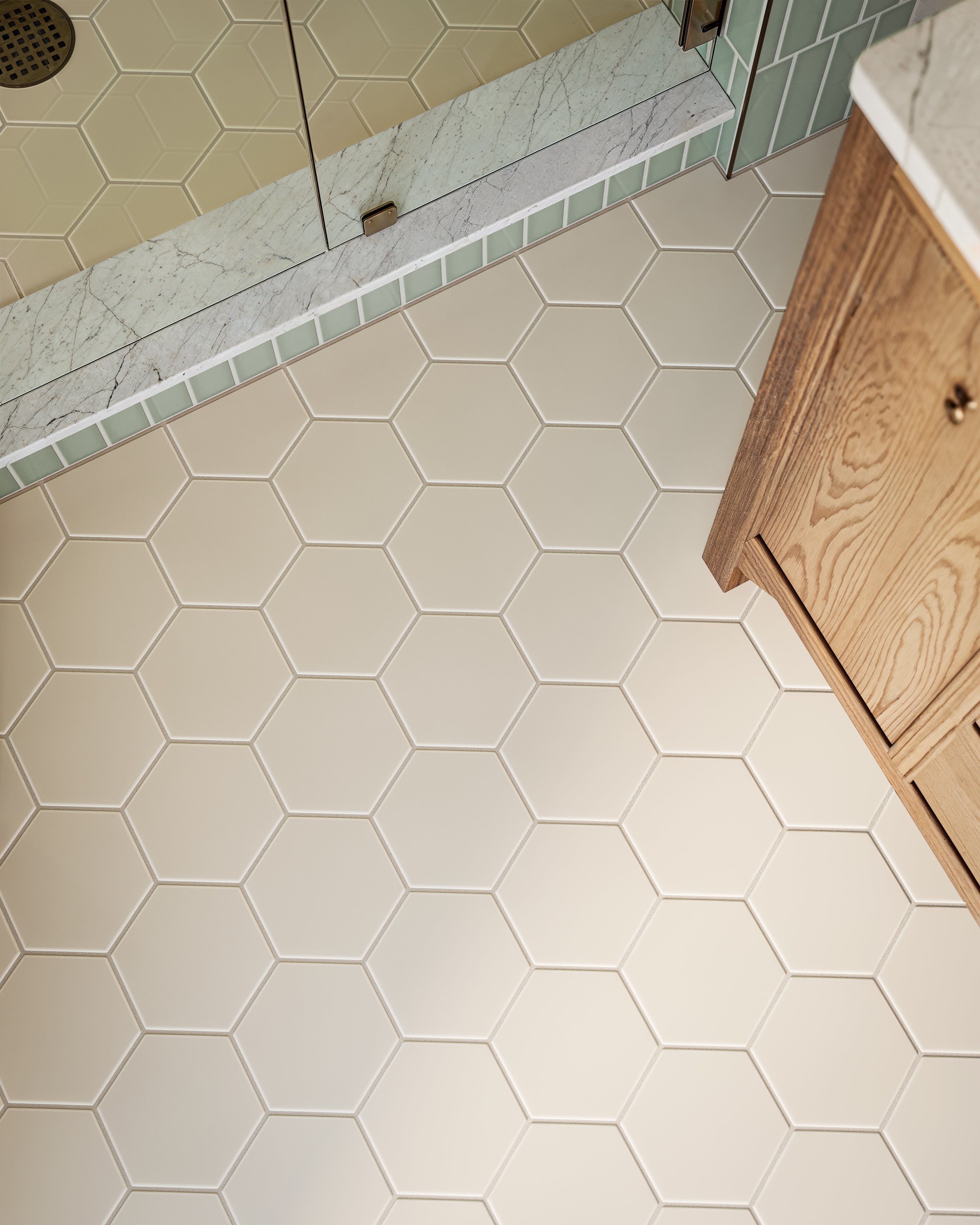 6" Hexagon Original Ceramic Tile in Sand Dune Matte