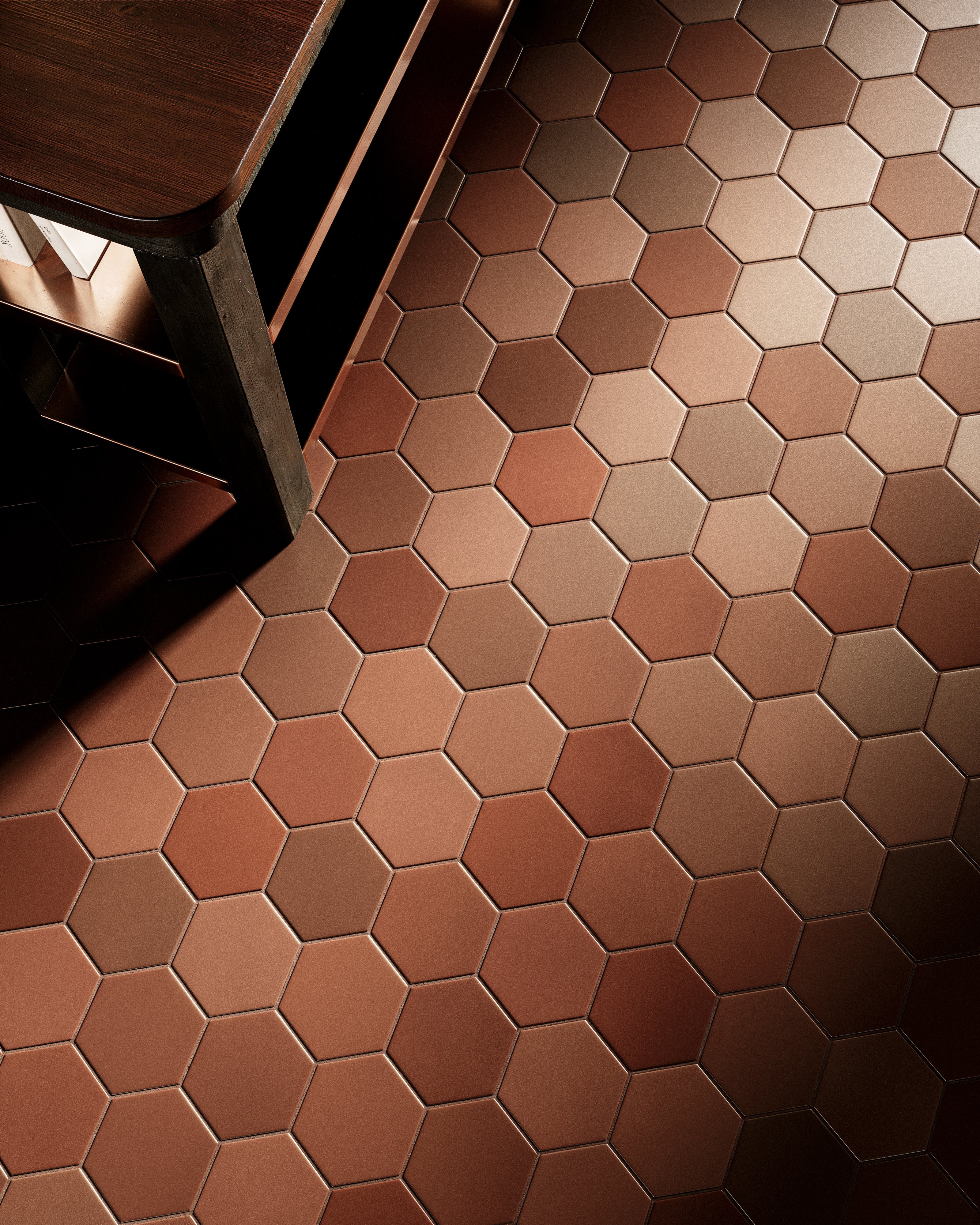 6" Hexagon Original Ceramic Tile in Antique