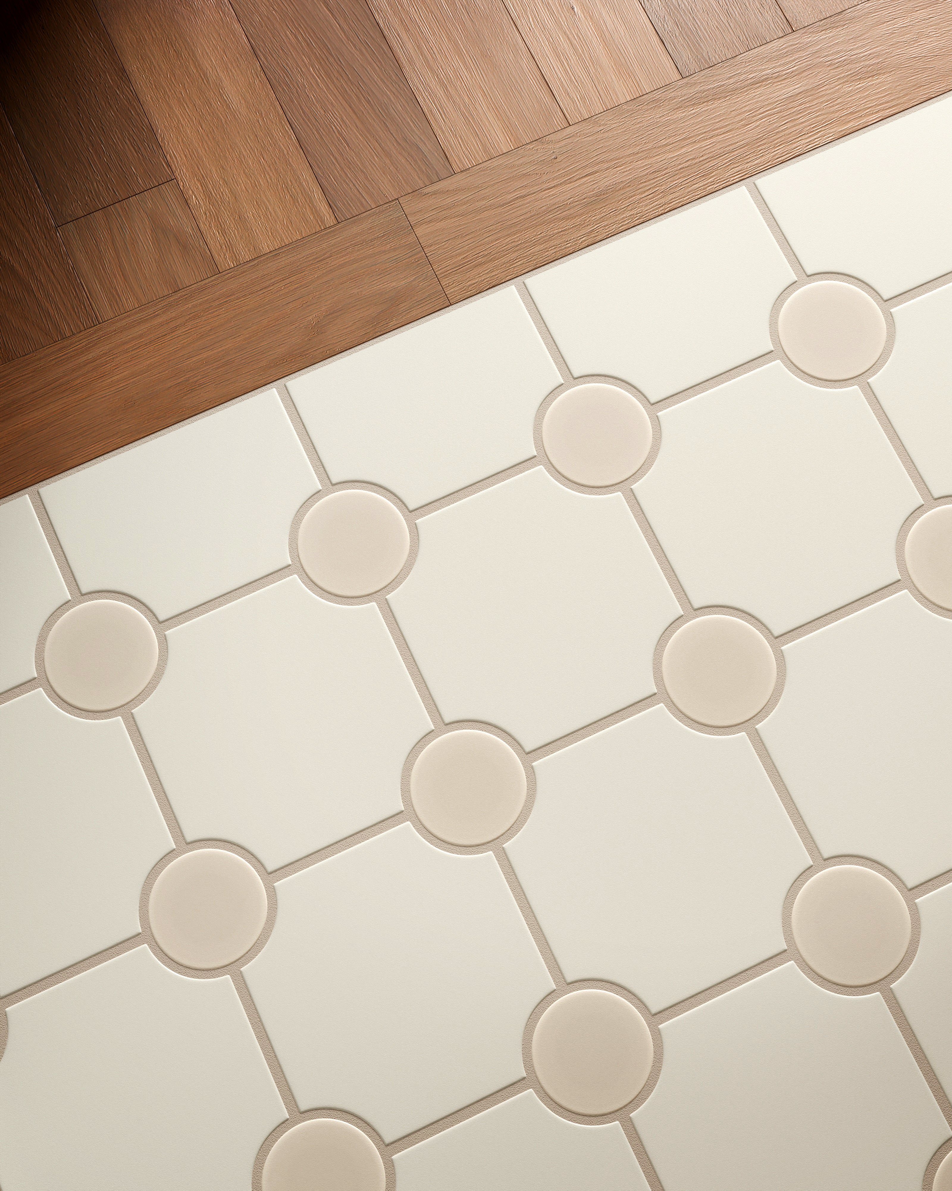 Portico Original Ceramic Tile in Feldspar Matte & Sand Dune Matte