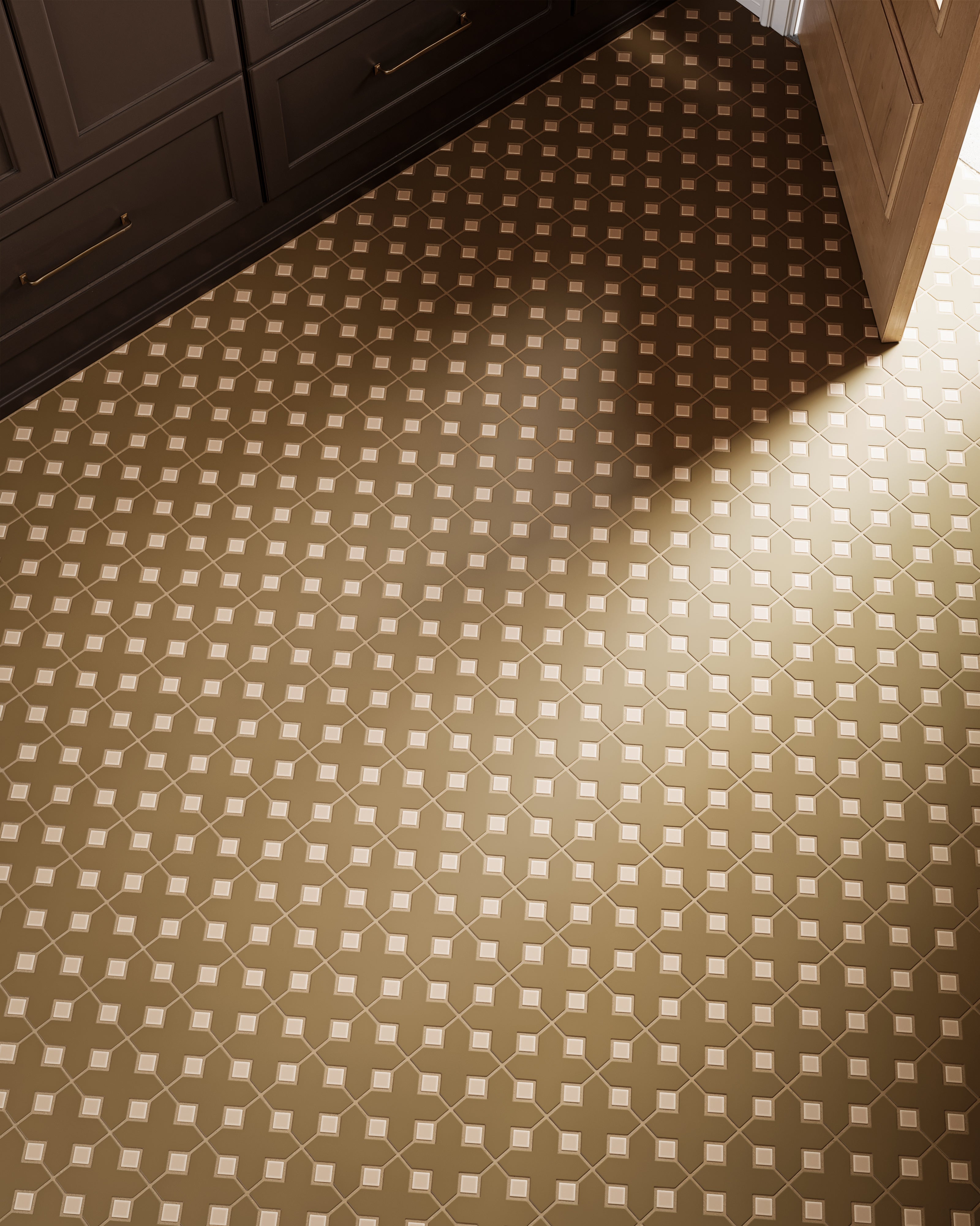 Hacienda Sheeted Original Ceramic Tile in Chaparral Matte & Sweet Pea Matte