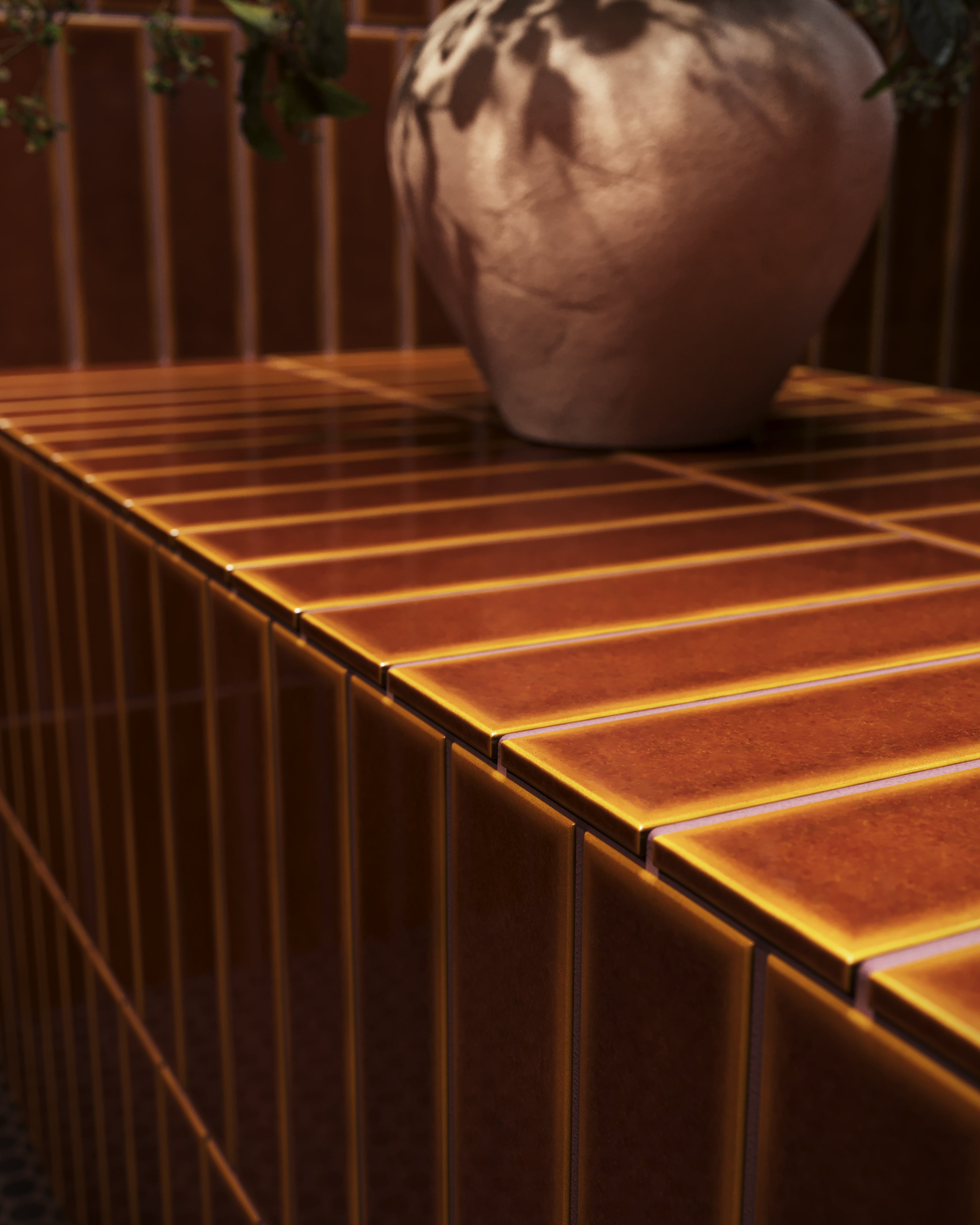 2x8 Original Ceramic Tile in Amber