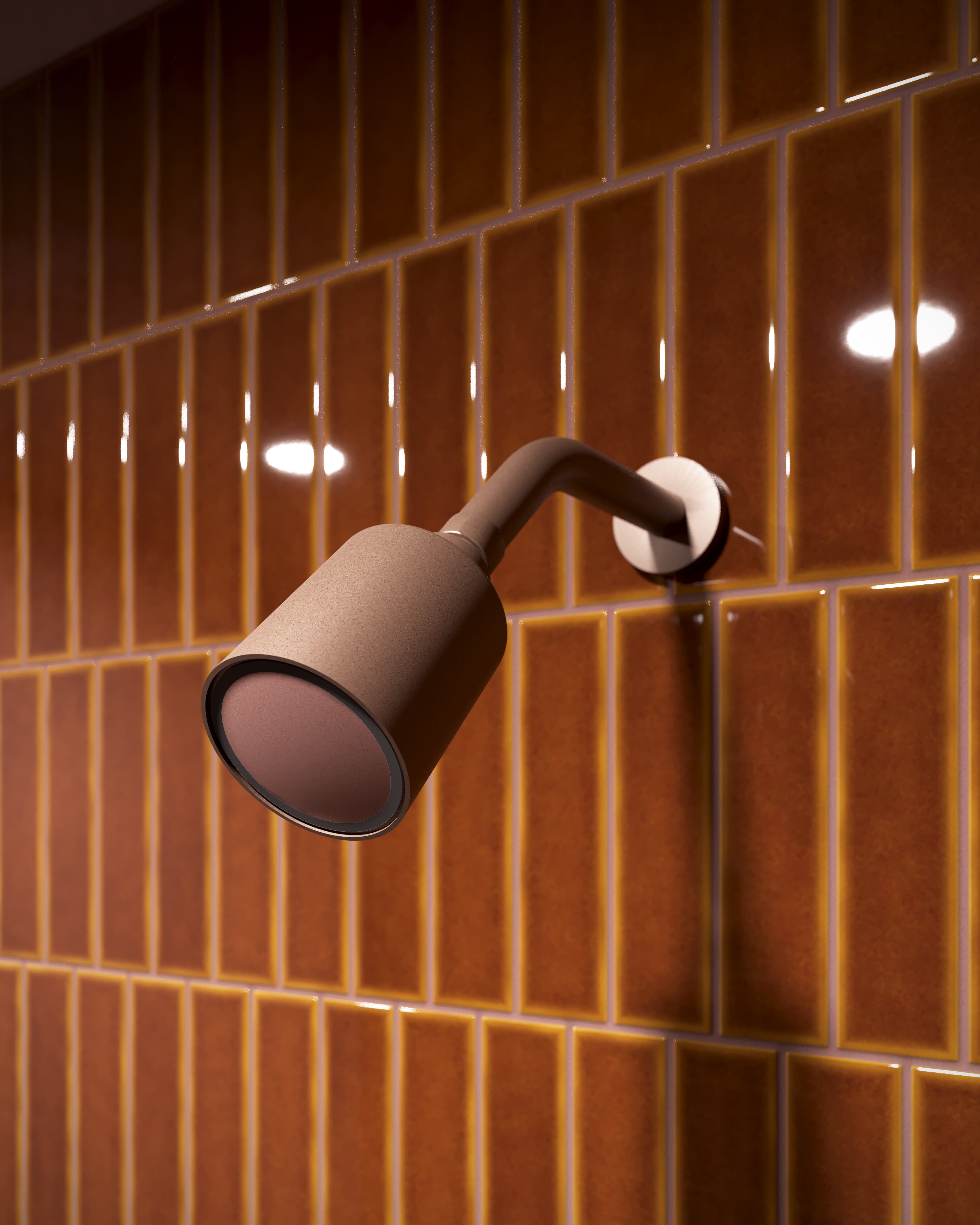 Contour & Foundry Shower Head in Architectural Copper