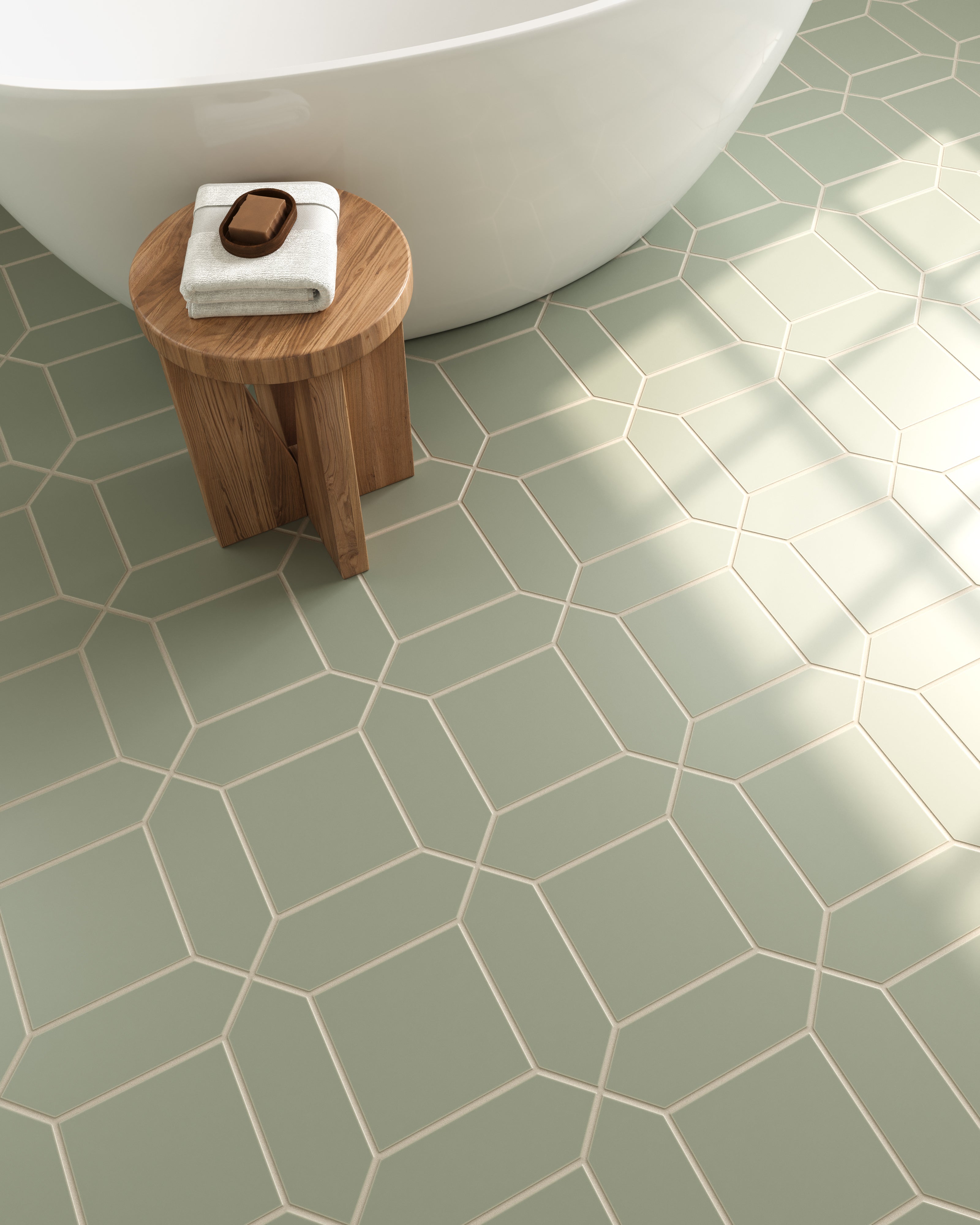 Atrium Original Ceramic Tile in Rosemary Matte