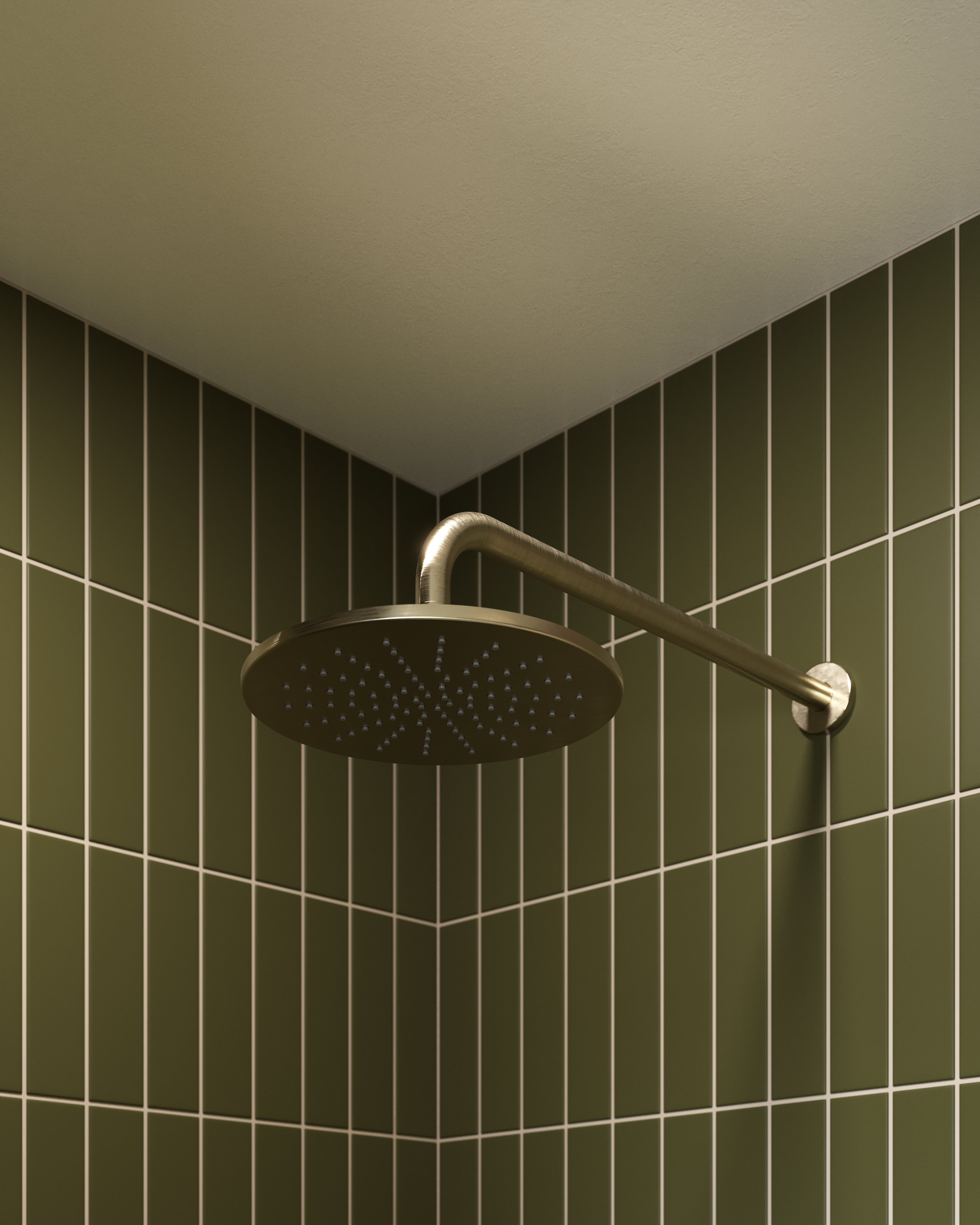 Contour & Foundry 90-Degree 16" Shower Arm with Flange in Satin Brass