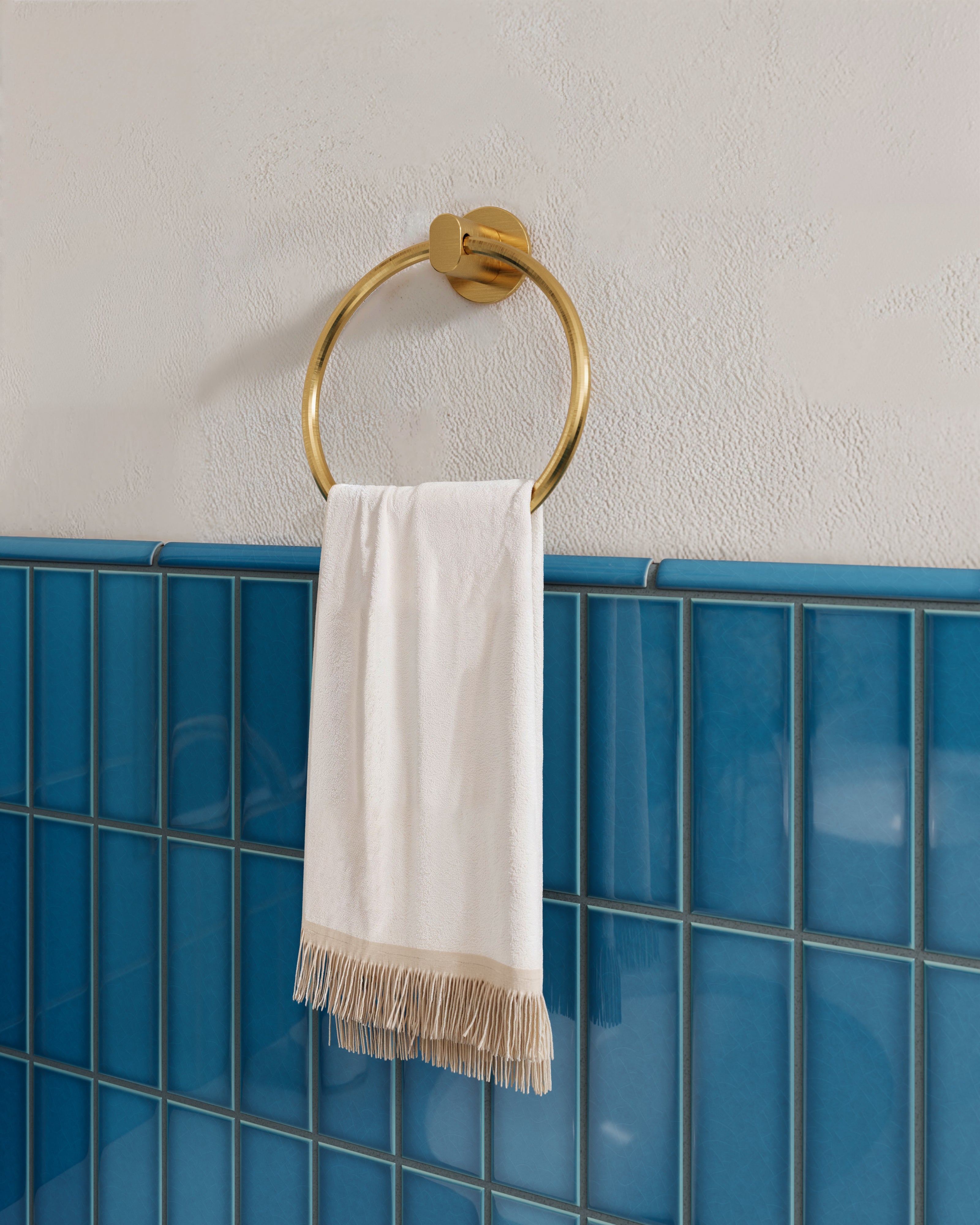 Foundry Towel Ring in Satin Brass