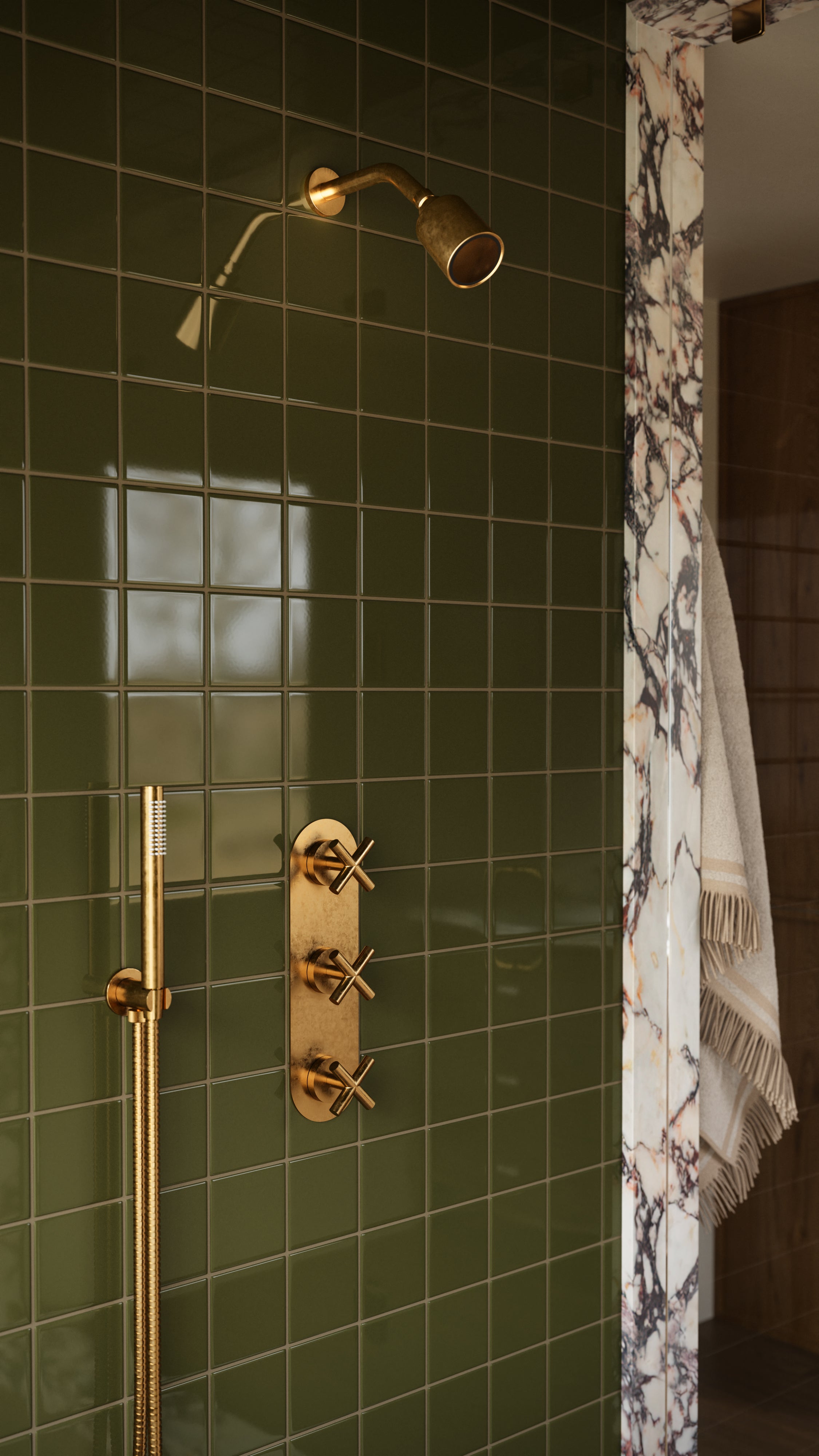 Contour & Foundry Wand Hand Shower in French Brass